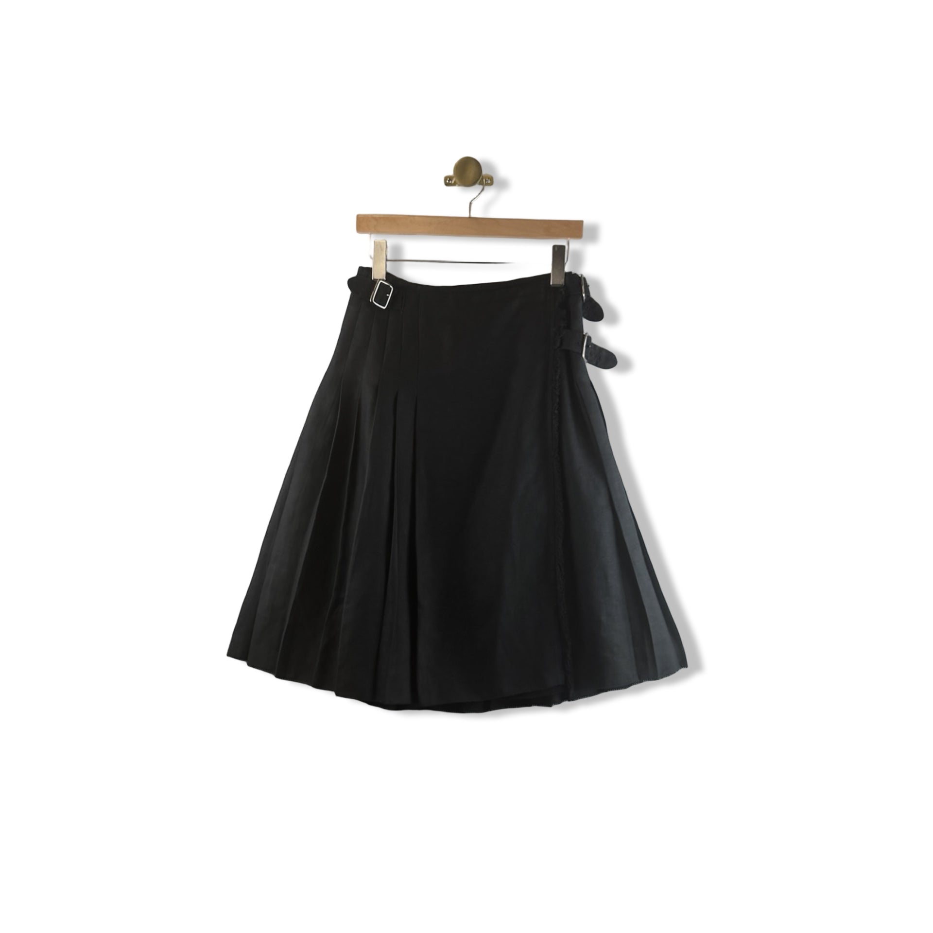 Clements Ribeiro Buckle Pleat Midi Skirt