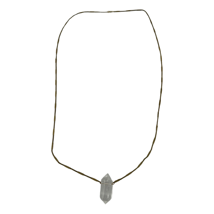 Long Crystal Pendant Necklace