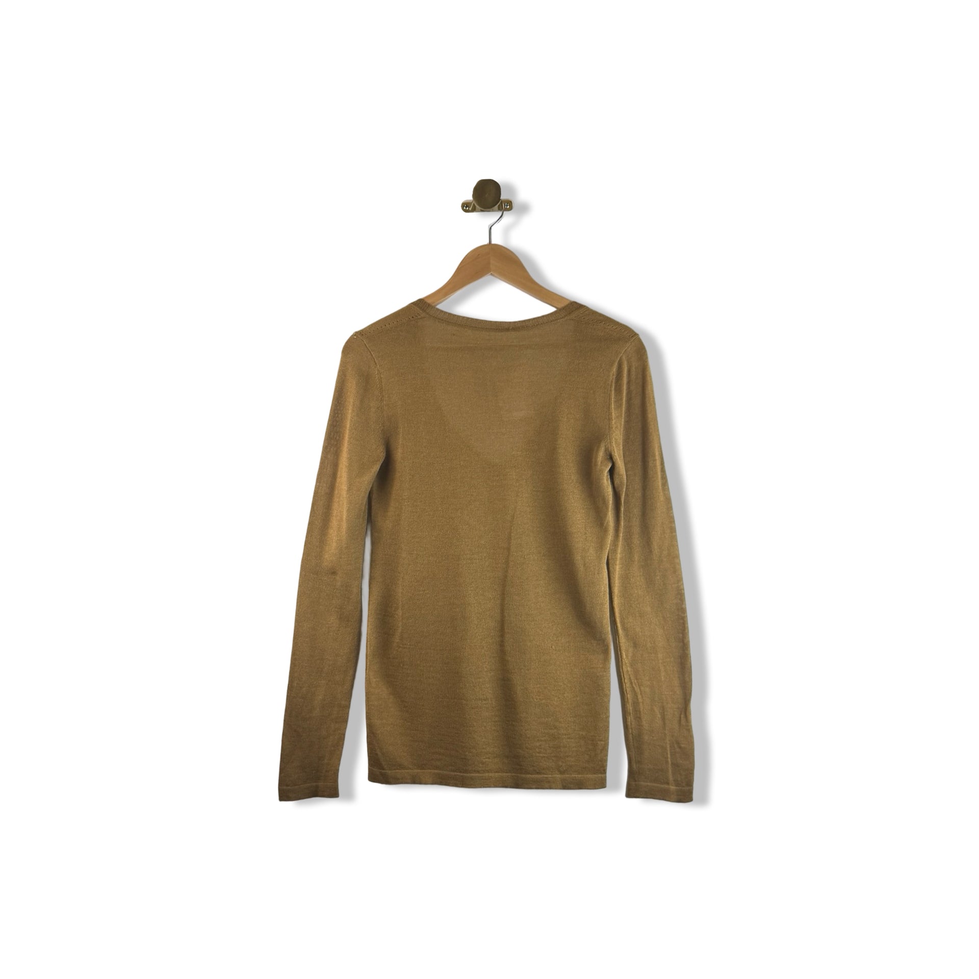 Rachel Comey Sheer V Neck Long Sleeve Top
