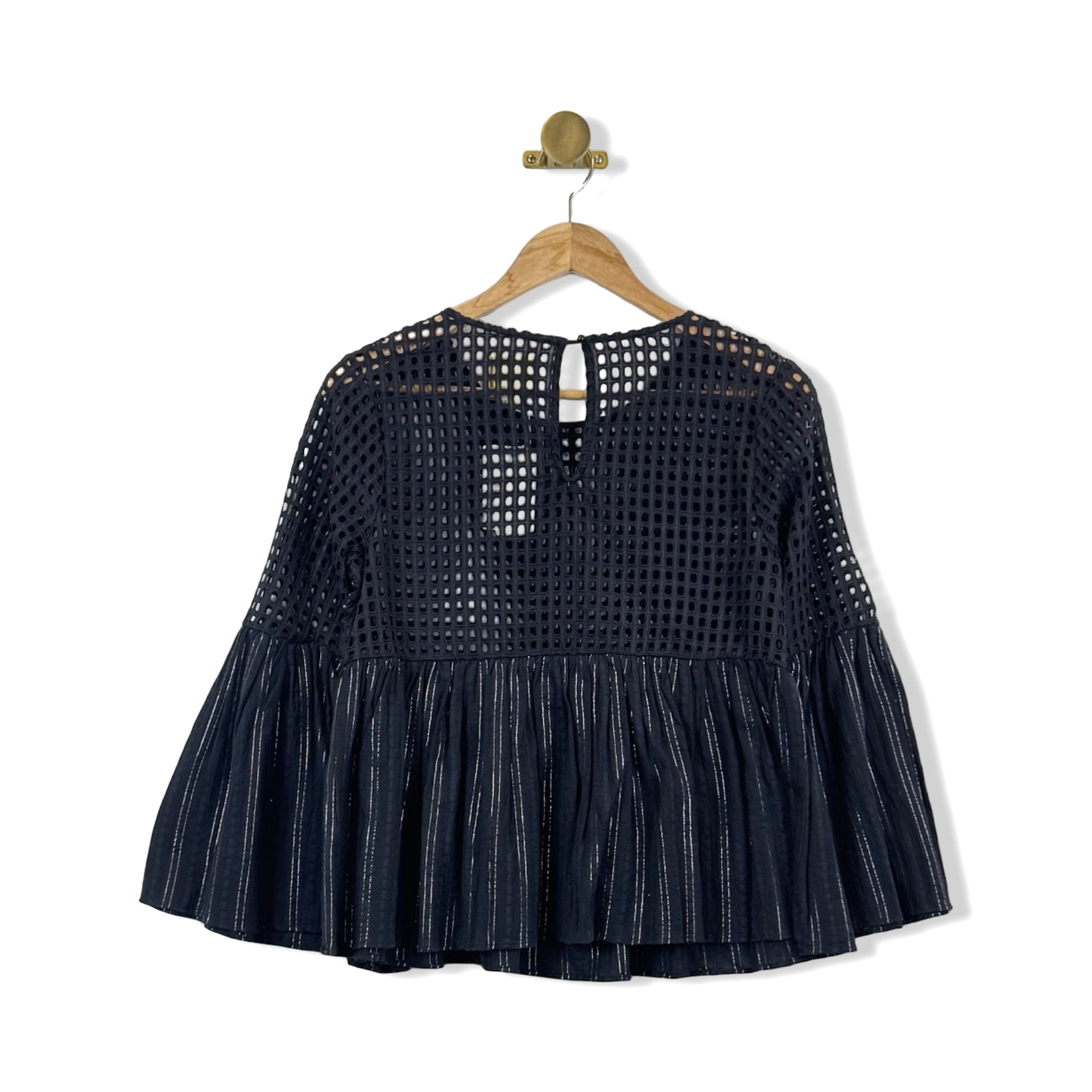Maeve Eyelet Peplum Top