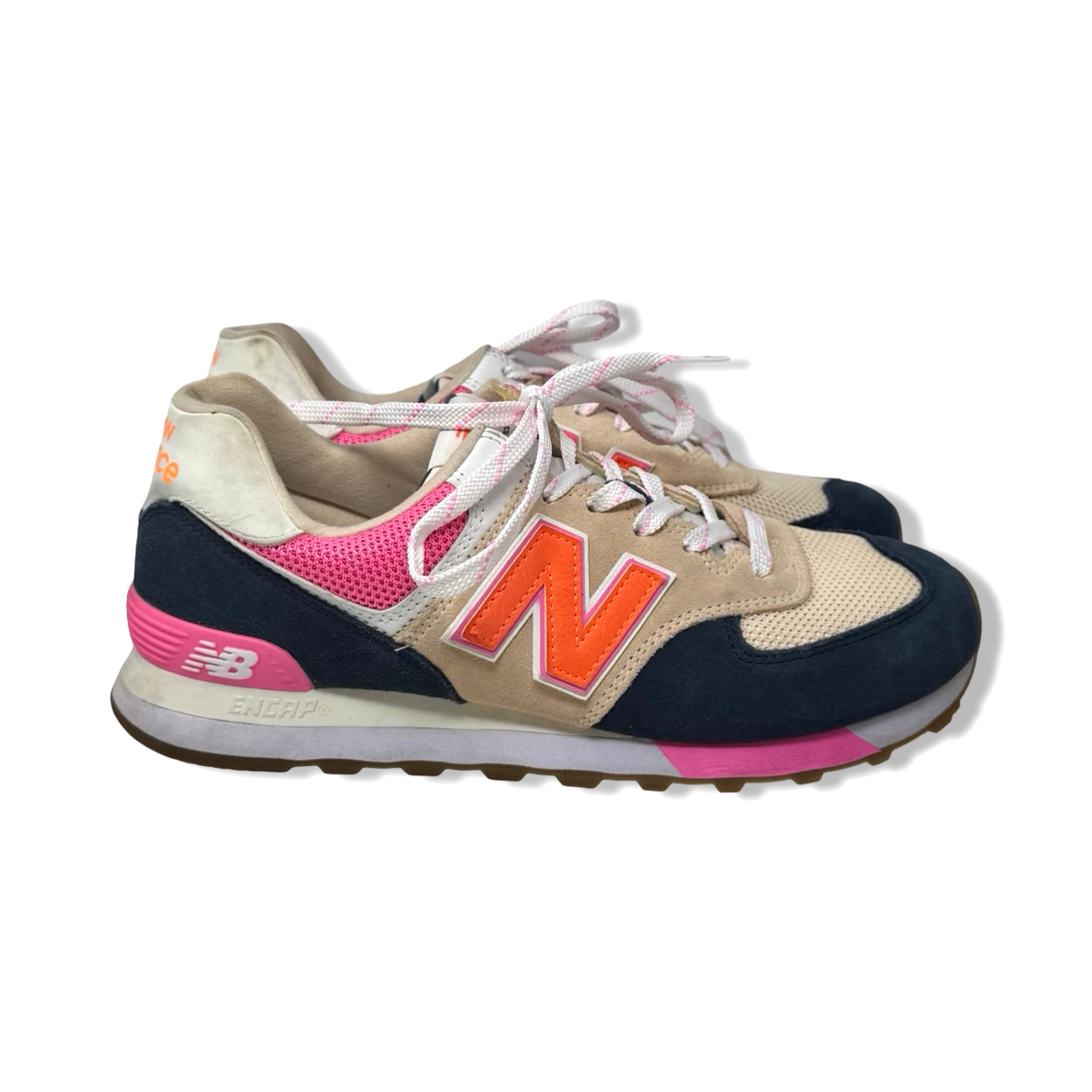 New Balance 574 Natural Indigo Sneakers - Main Image