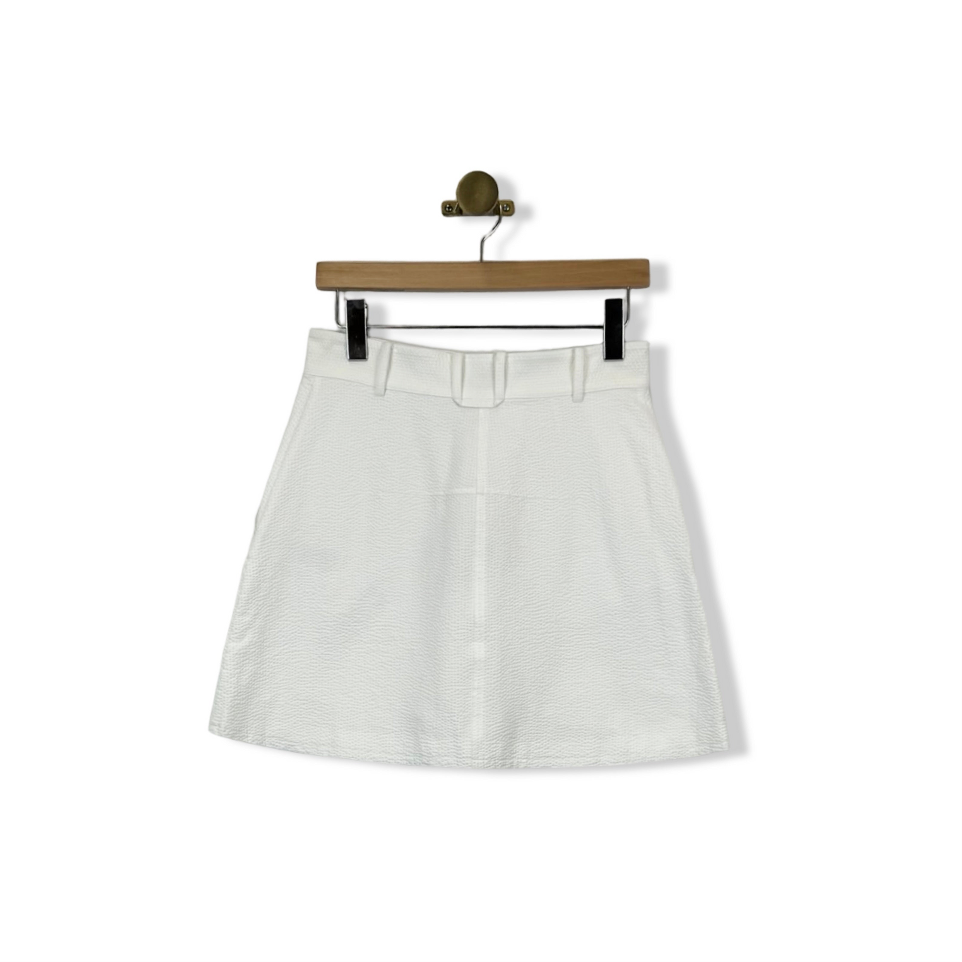 COS Seersucker A-Line Mini Skirt