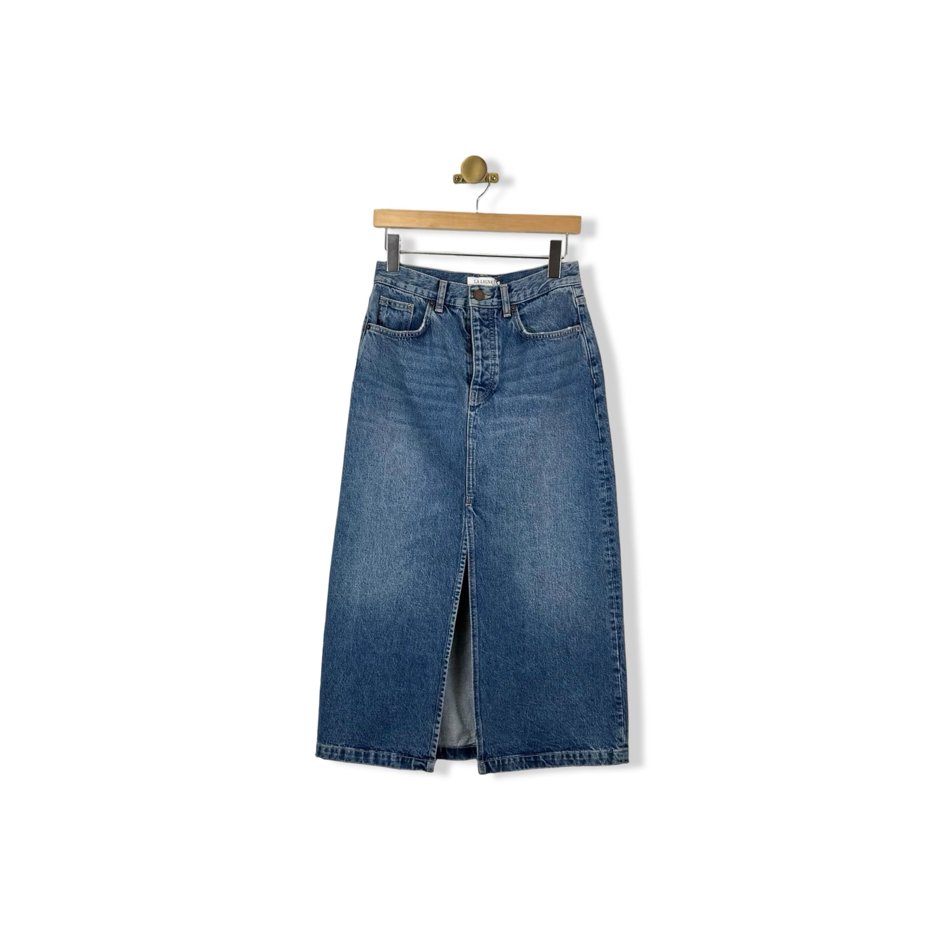 La Ligne Light Denim Kate Skirt