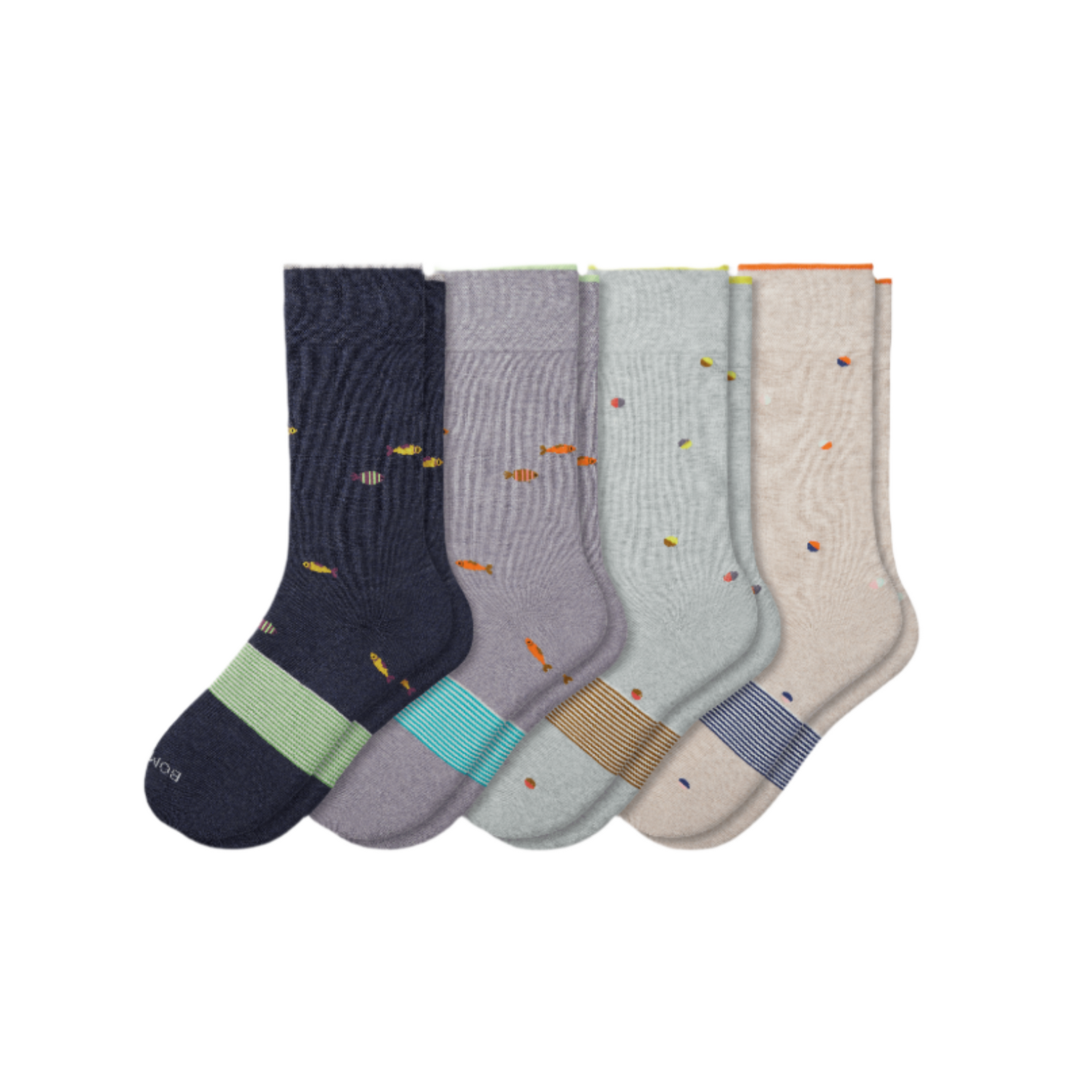 Bombas Father's Day Dress Calf Sock 4-Pack Gift Box