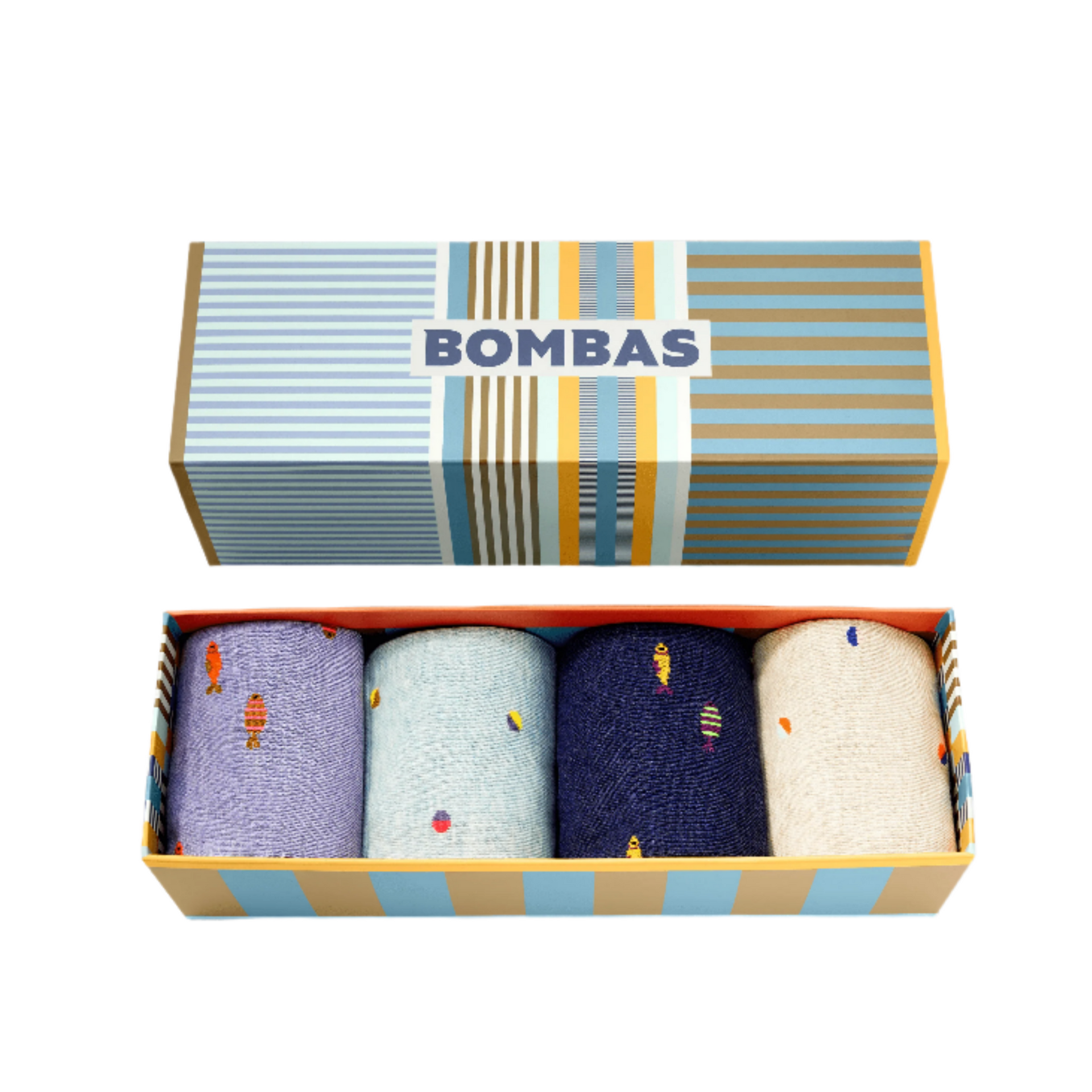 Bombas Father's Day Dress Calf Sock 4-Pack Gift Box