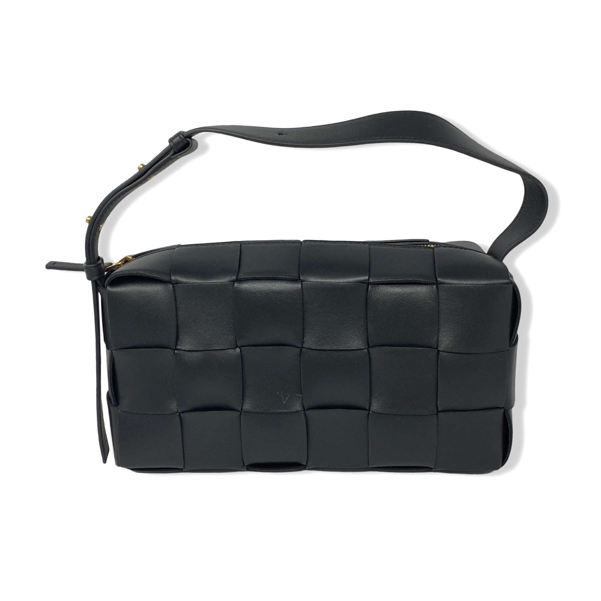 Bottega Veneta Black Brick Cassette Shoulder Bag