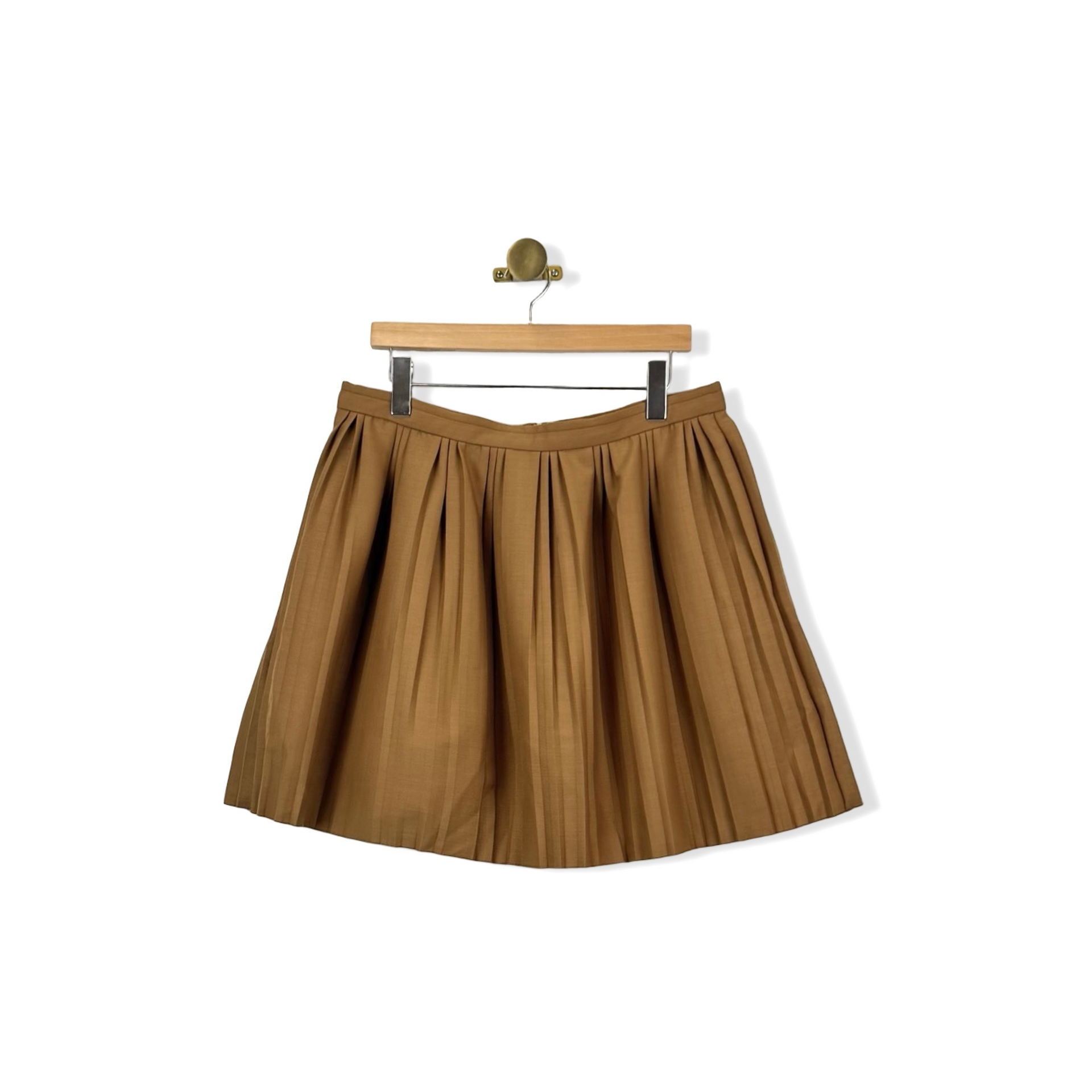 COS Pleated Wool-Blend Mini Skirt