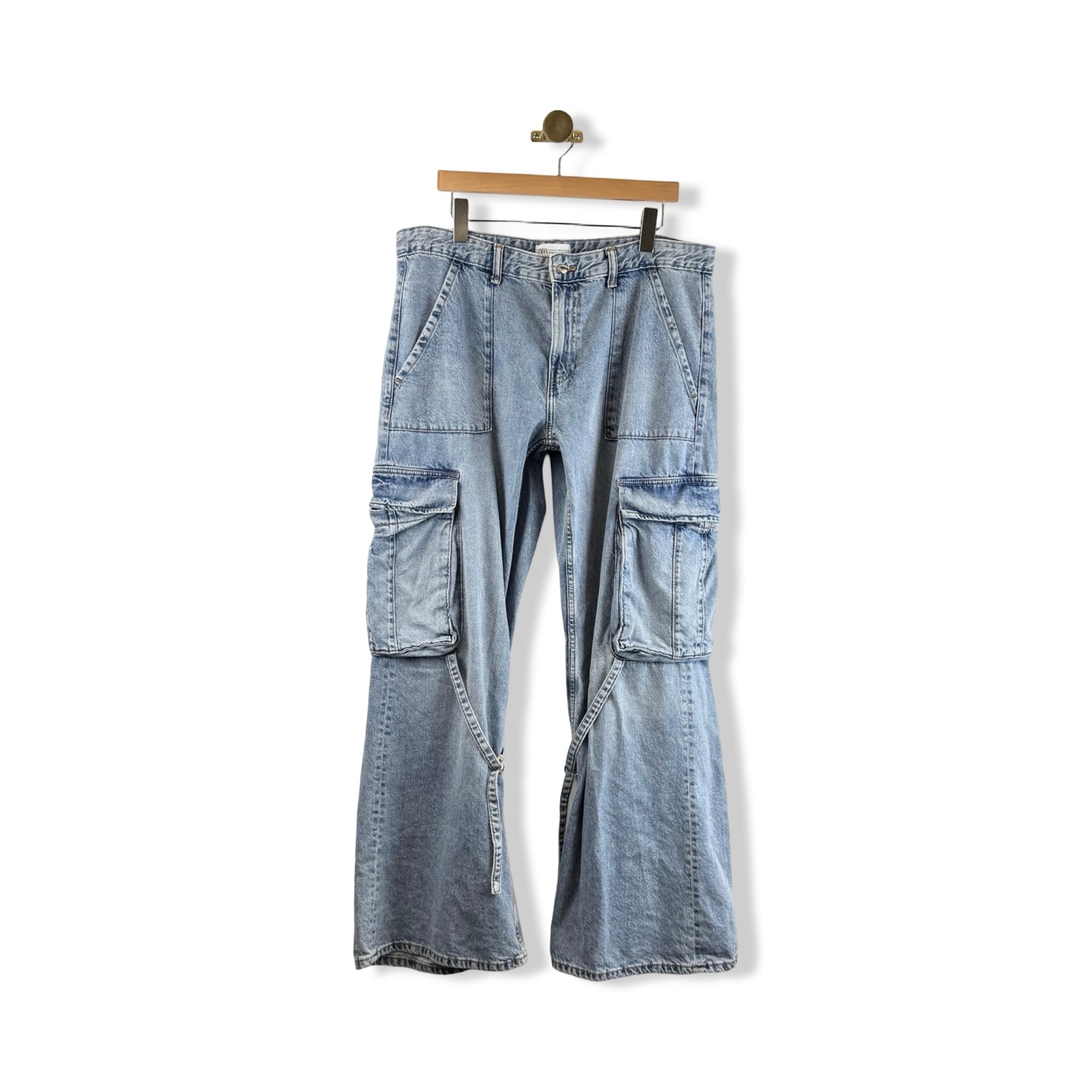 Zara Flare Cargo Jeans