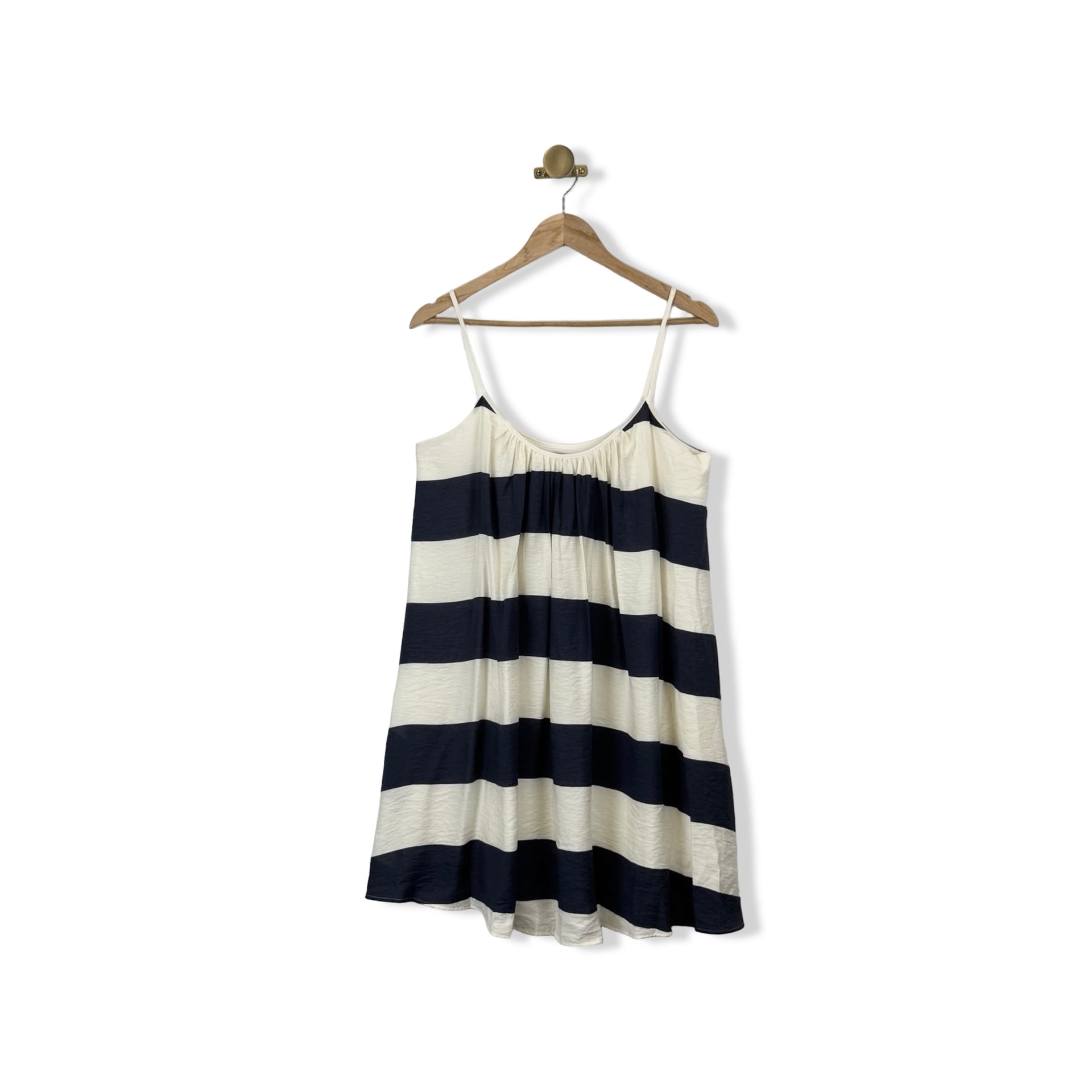 COS Gathered Striped Strappy Mini Dress