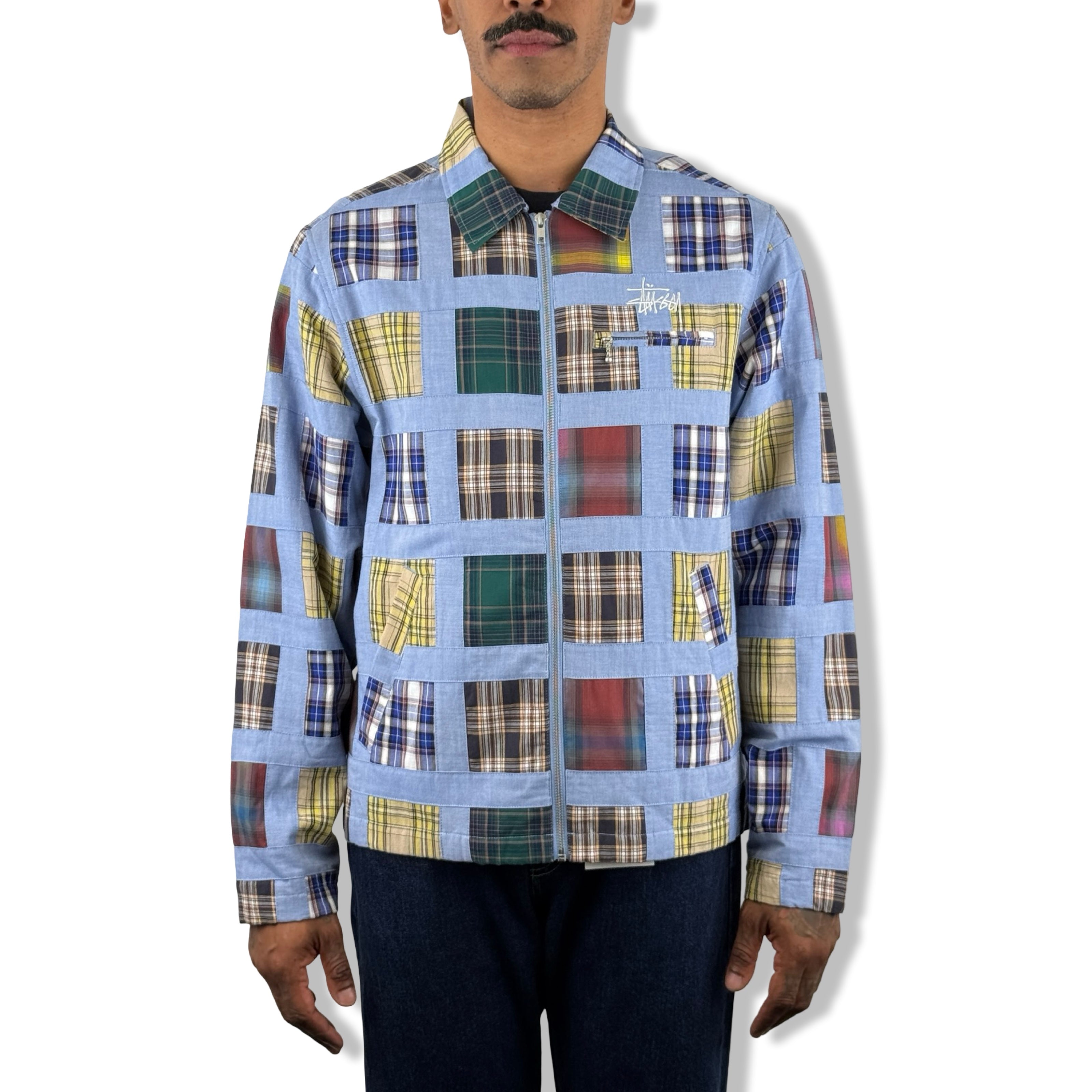 Stüssy Madras Patchwork Zip Jacket Madras Patchwork Zip Jacket – Premier