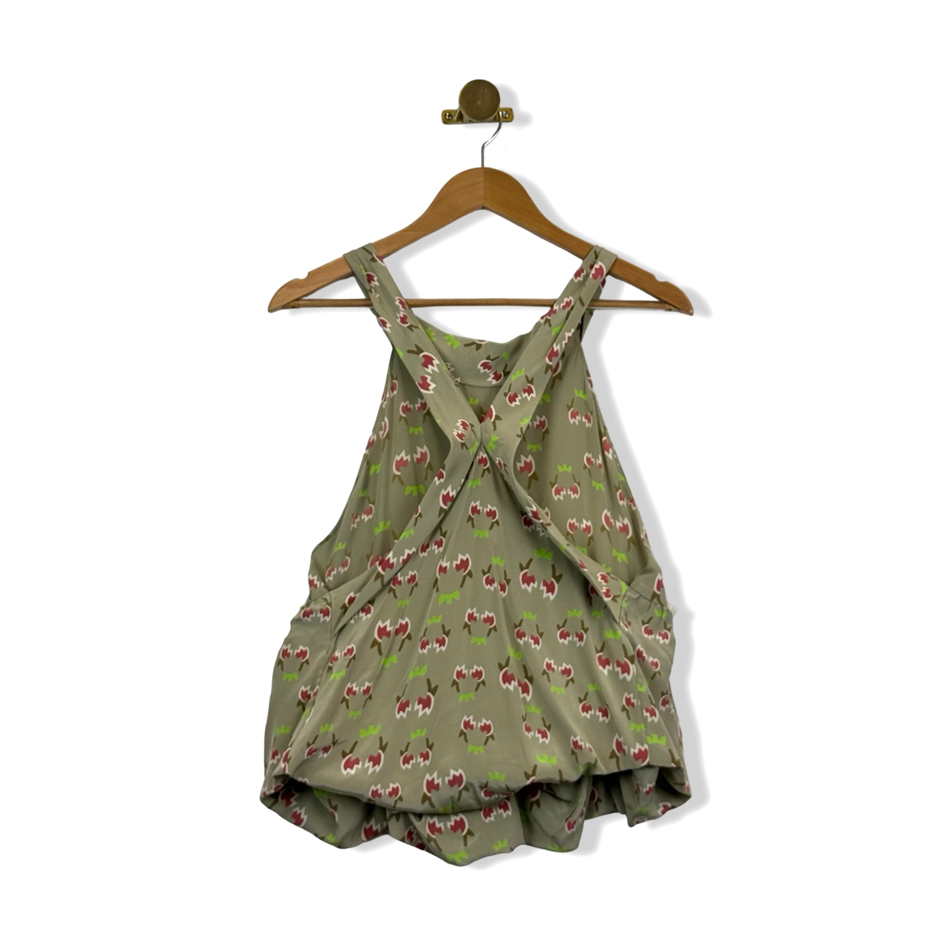 Rachel Comey Tulip Print Bubble Hem Halter Top