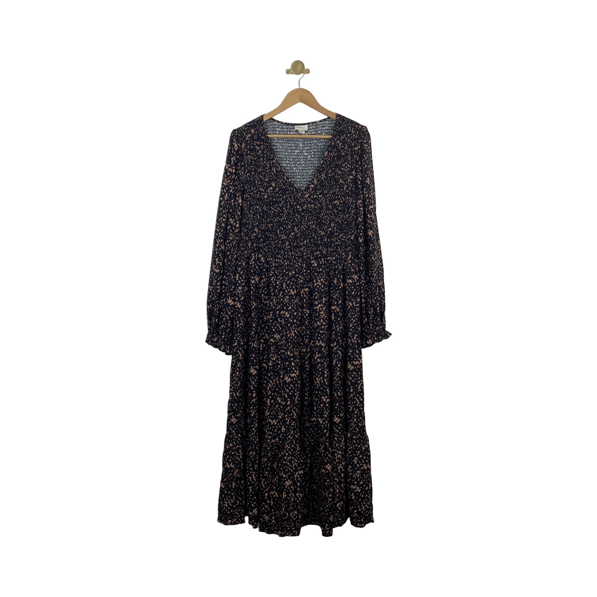 Avenue Smock Bodice Maxi Dress
