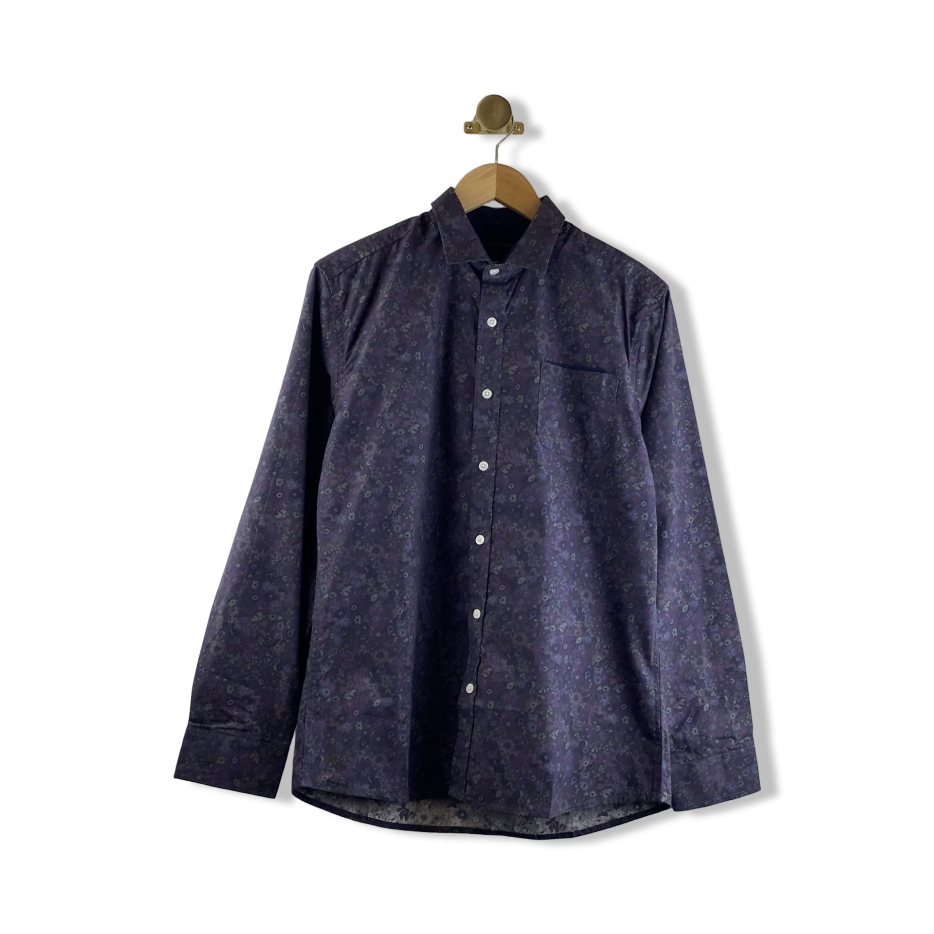 Impatient Wolves Monotone Floral Button Down Shirt