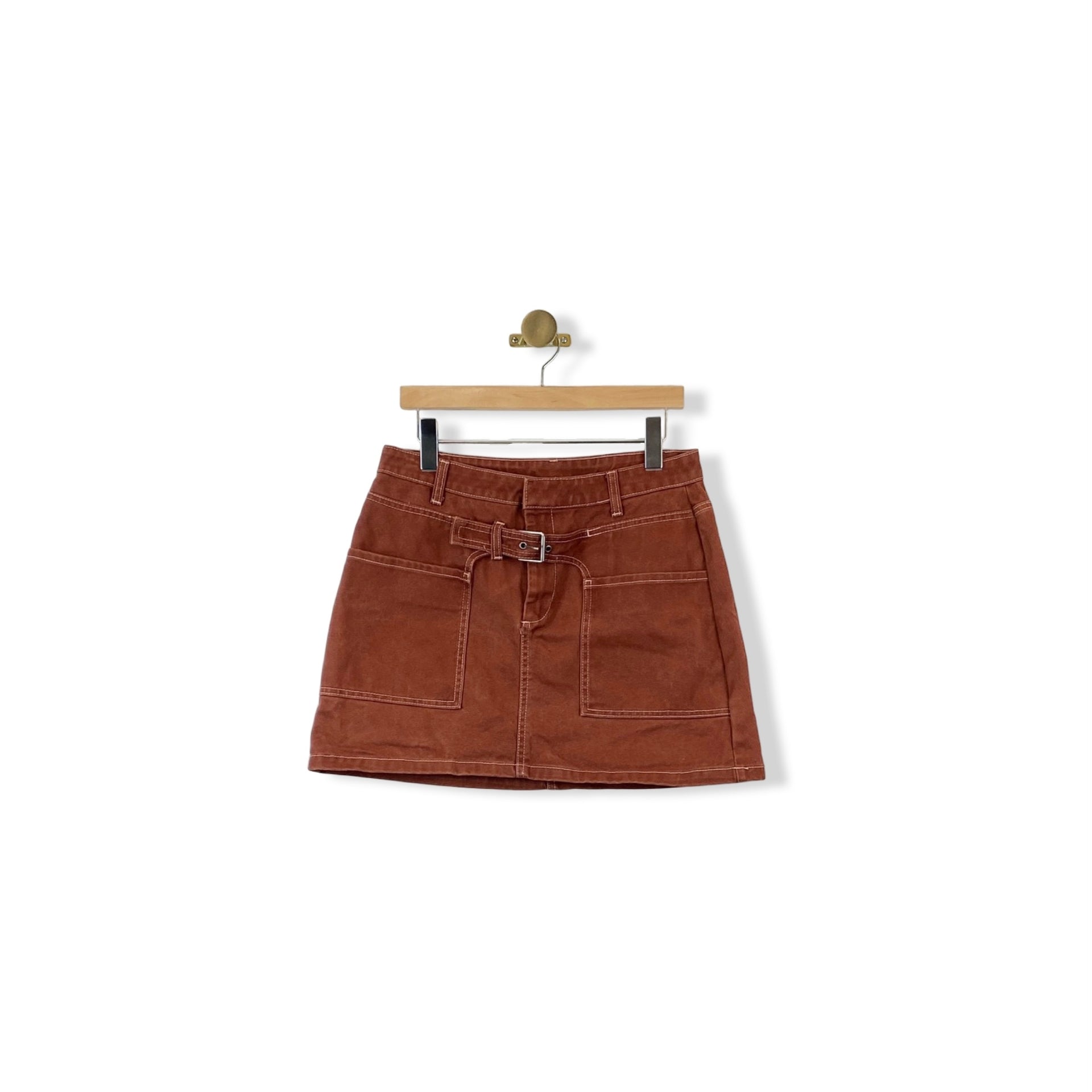 Future Collective Buckle Mini Skirt
