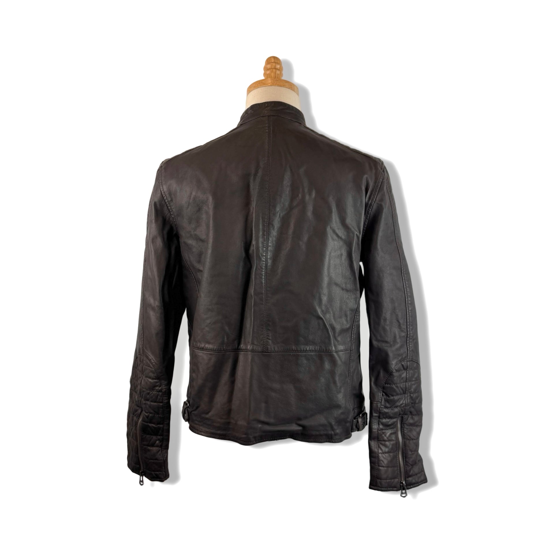 Cole Haan Brown Moto Leather Jacket