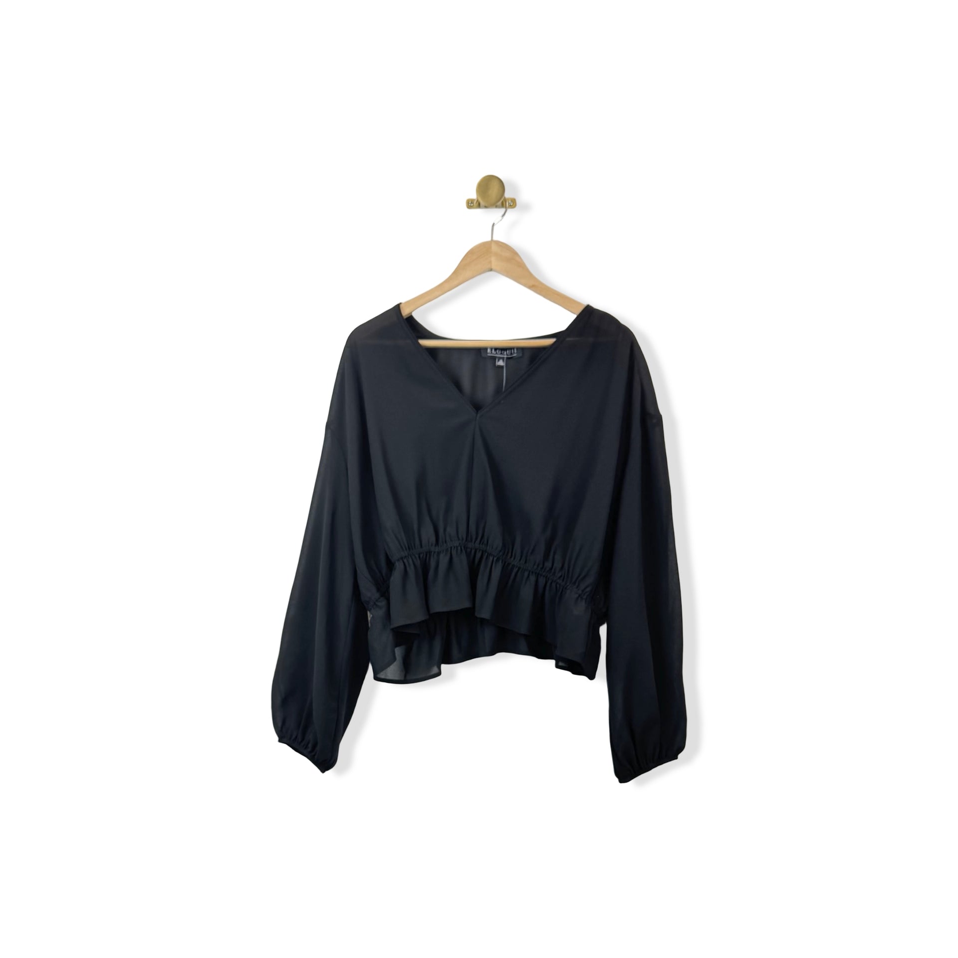 Eloquii Plunge Neck Blouse