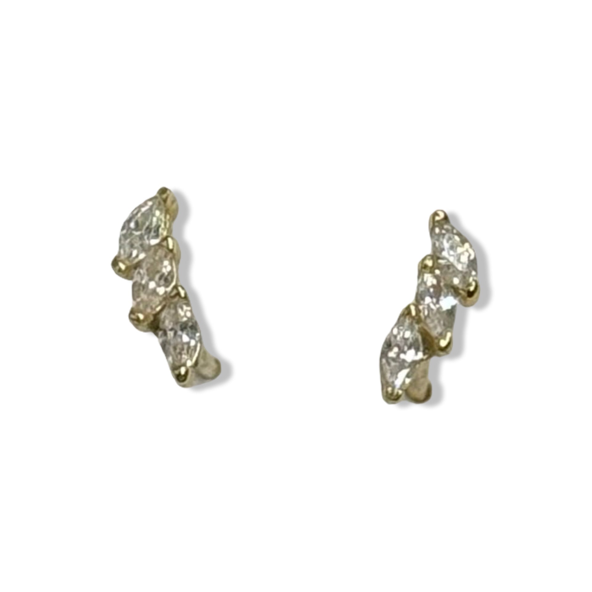 Shashi Curved CZ Stud Earring