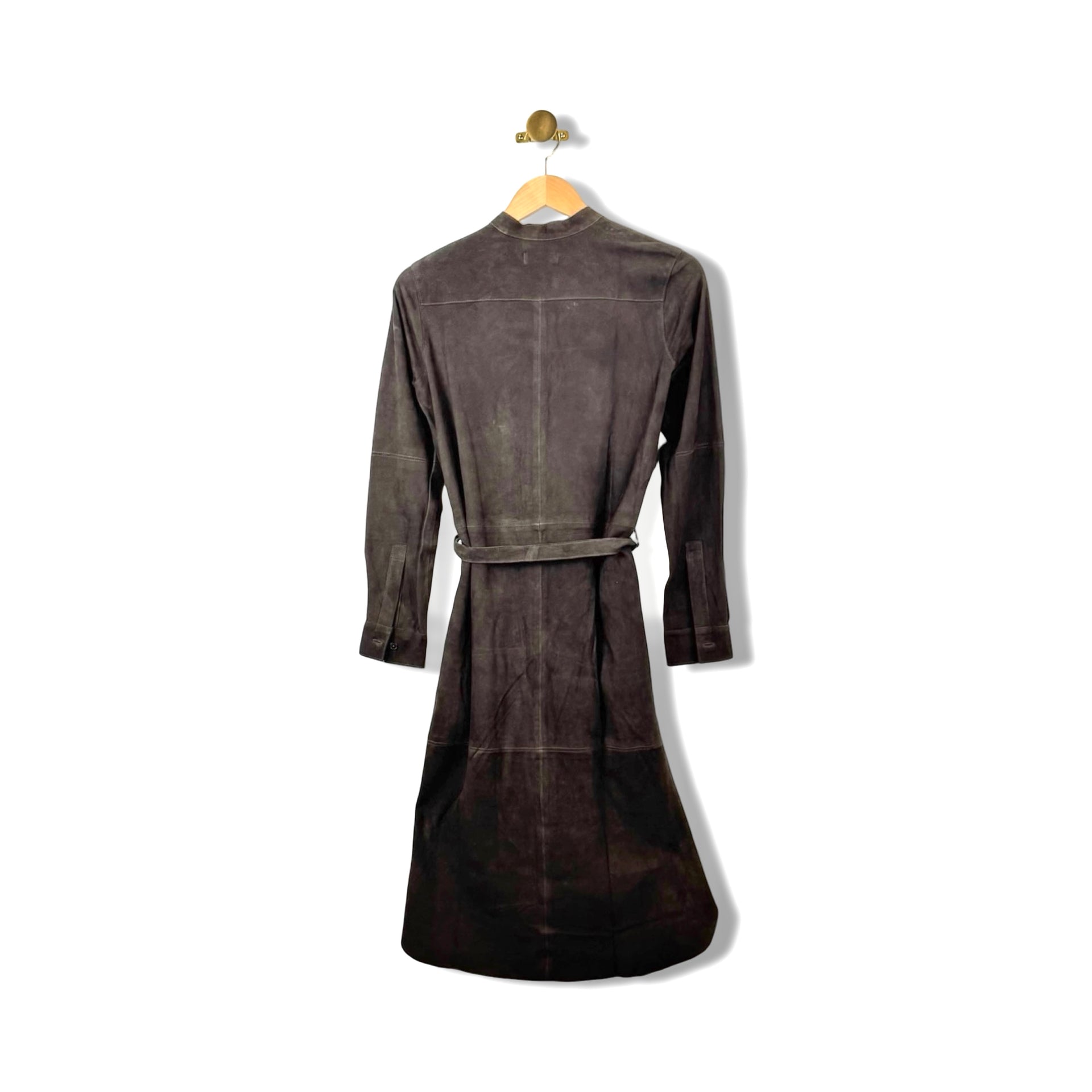 Billy Reid Suede Shirttail Dress