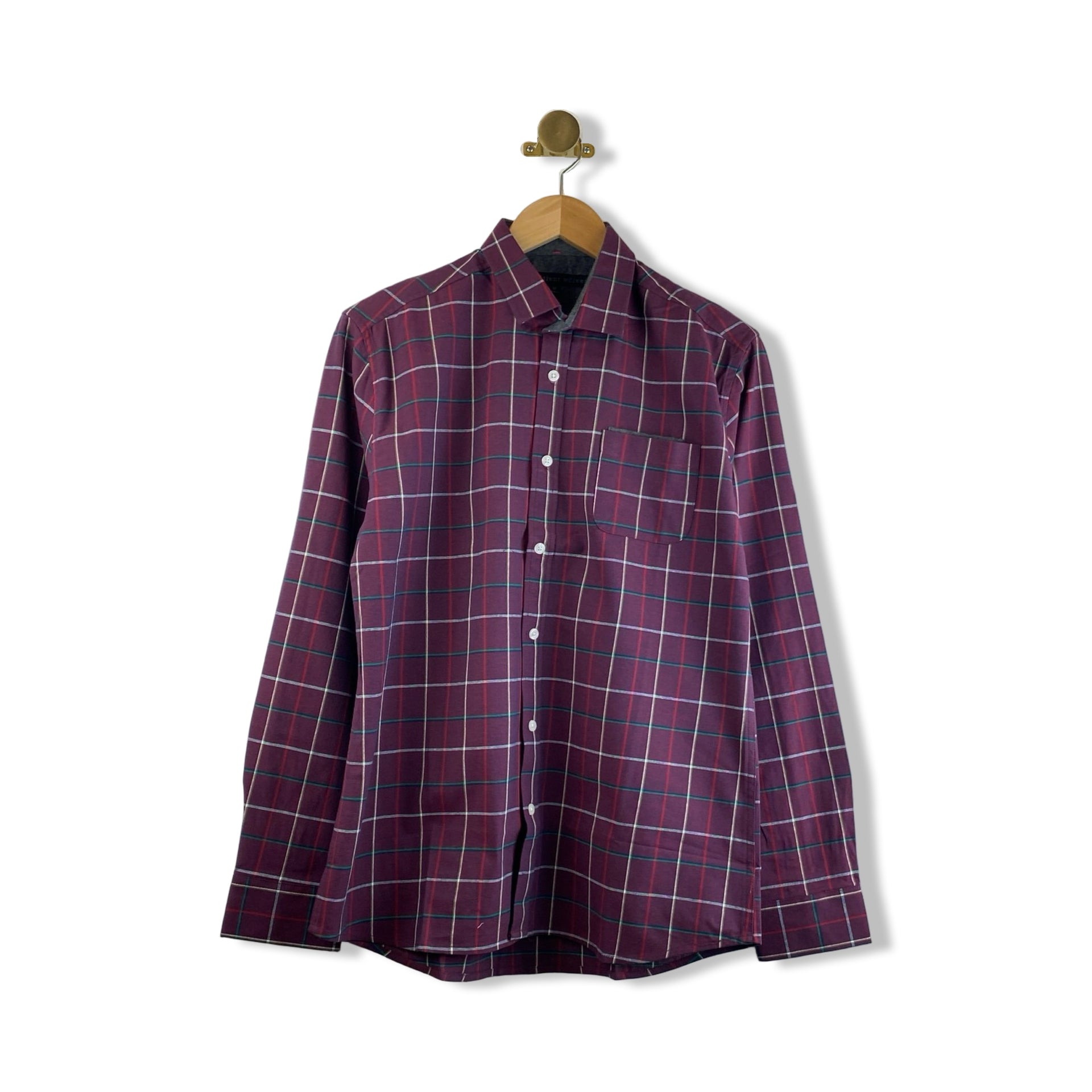 Impatient Wolves Windowpane Plaid Button Down Shirt