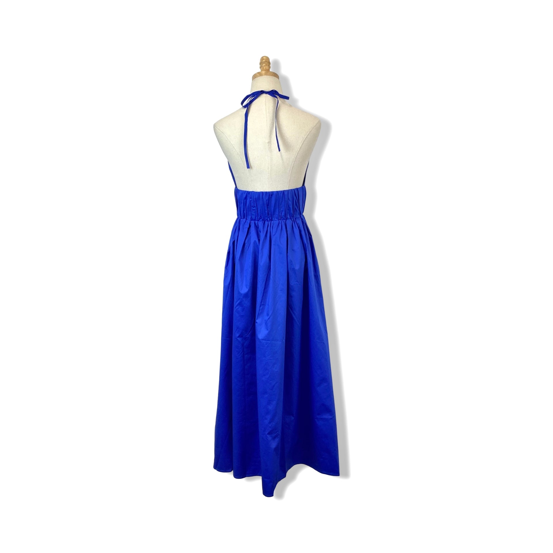 COS Gathered Halter Neck Midi Dress