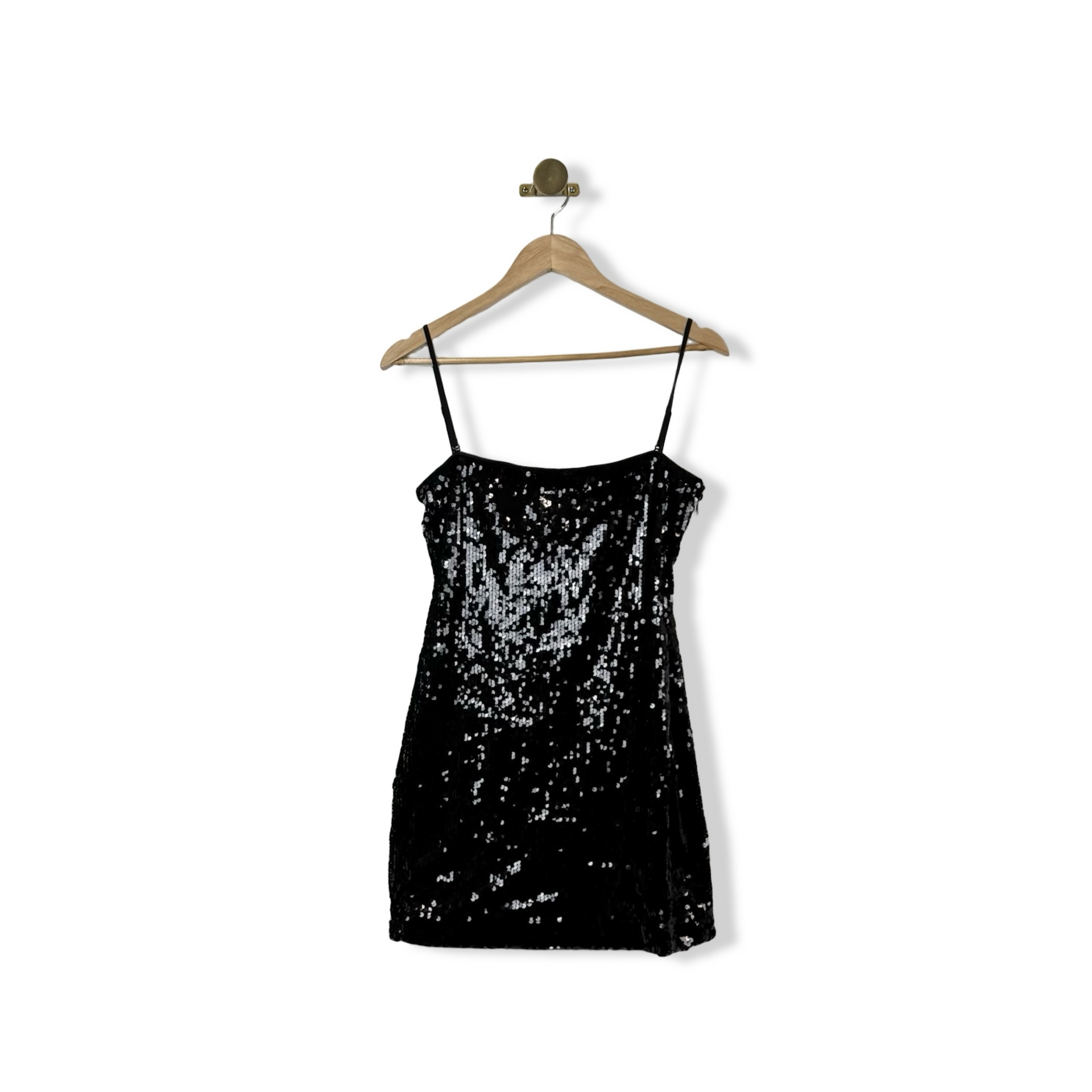 WAYF Sequined Slip Dress