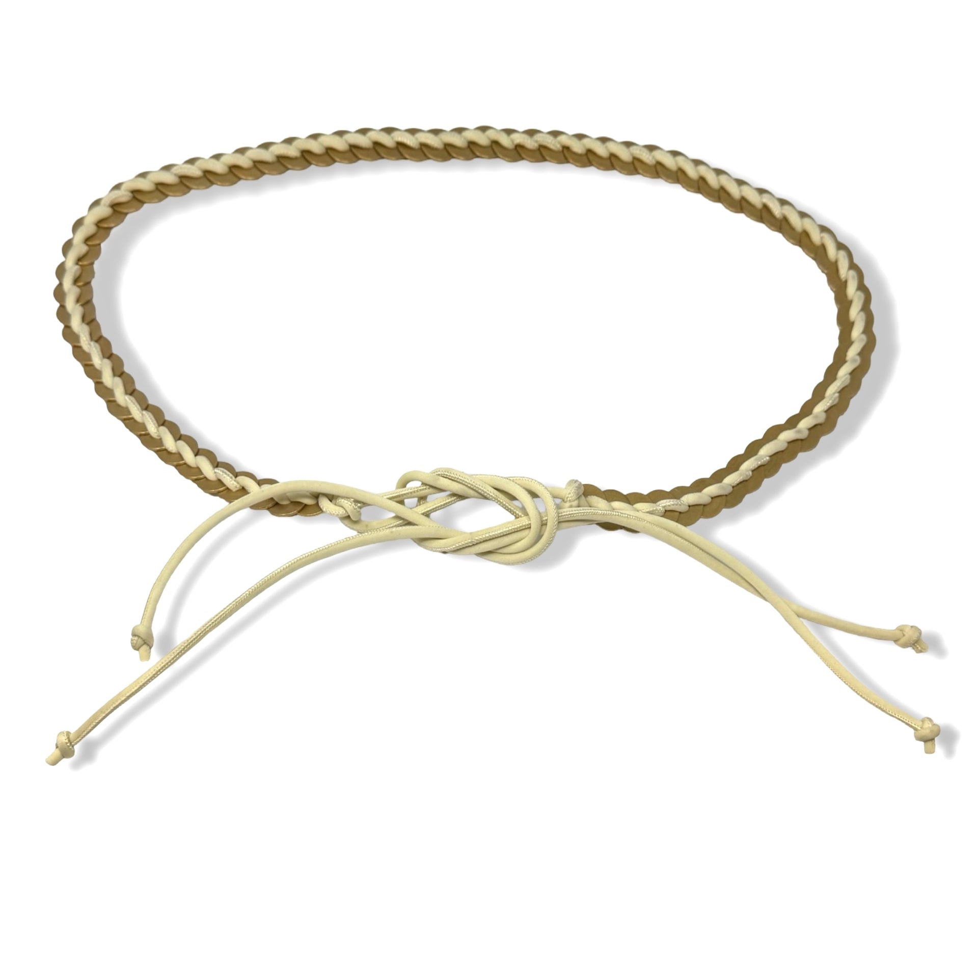 Metal Disc Waist Tie Rope Belt
