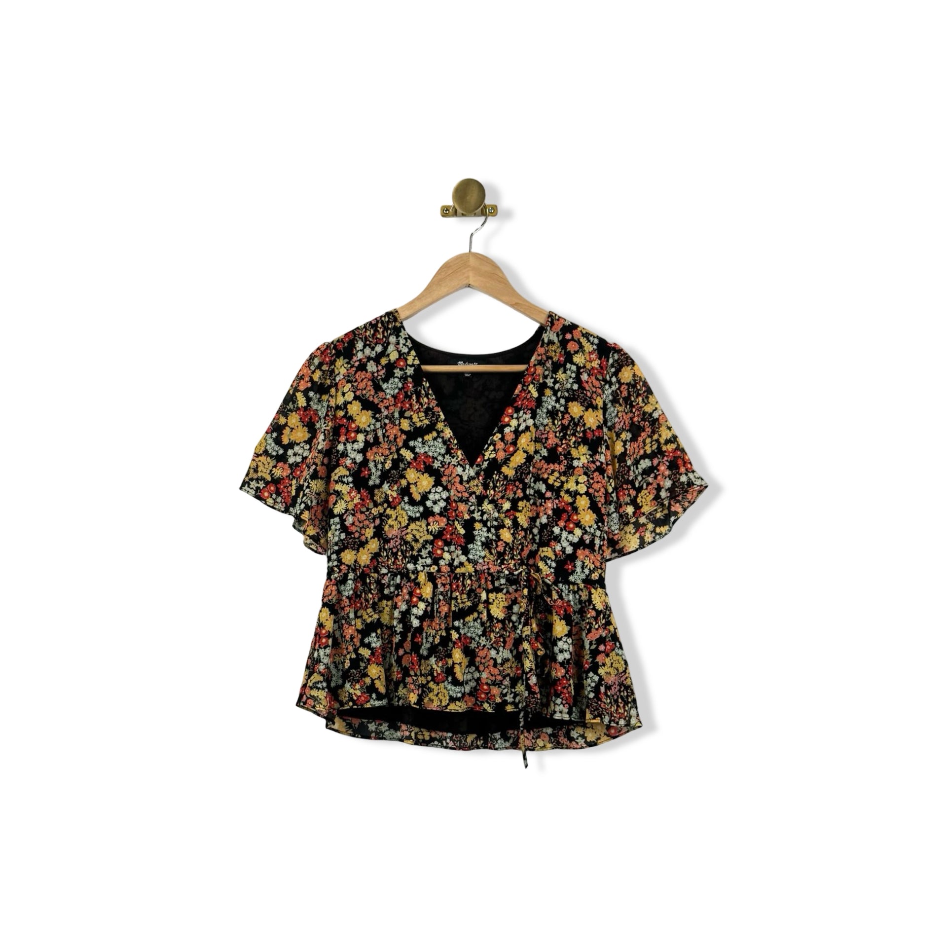 Madewell Floral Wrap Top