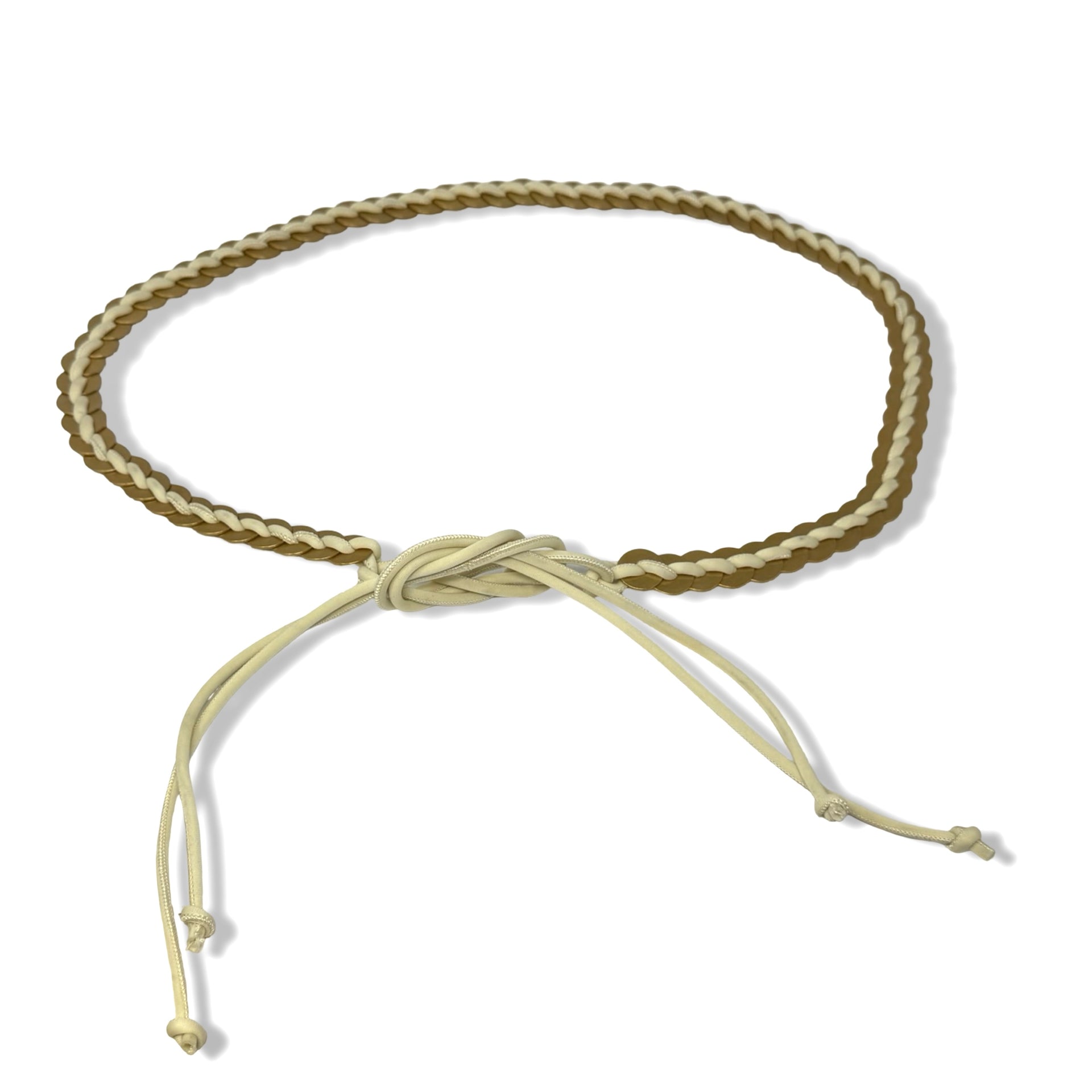 Metal Disc Waist Tie Rope Belt