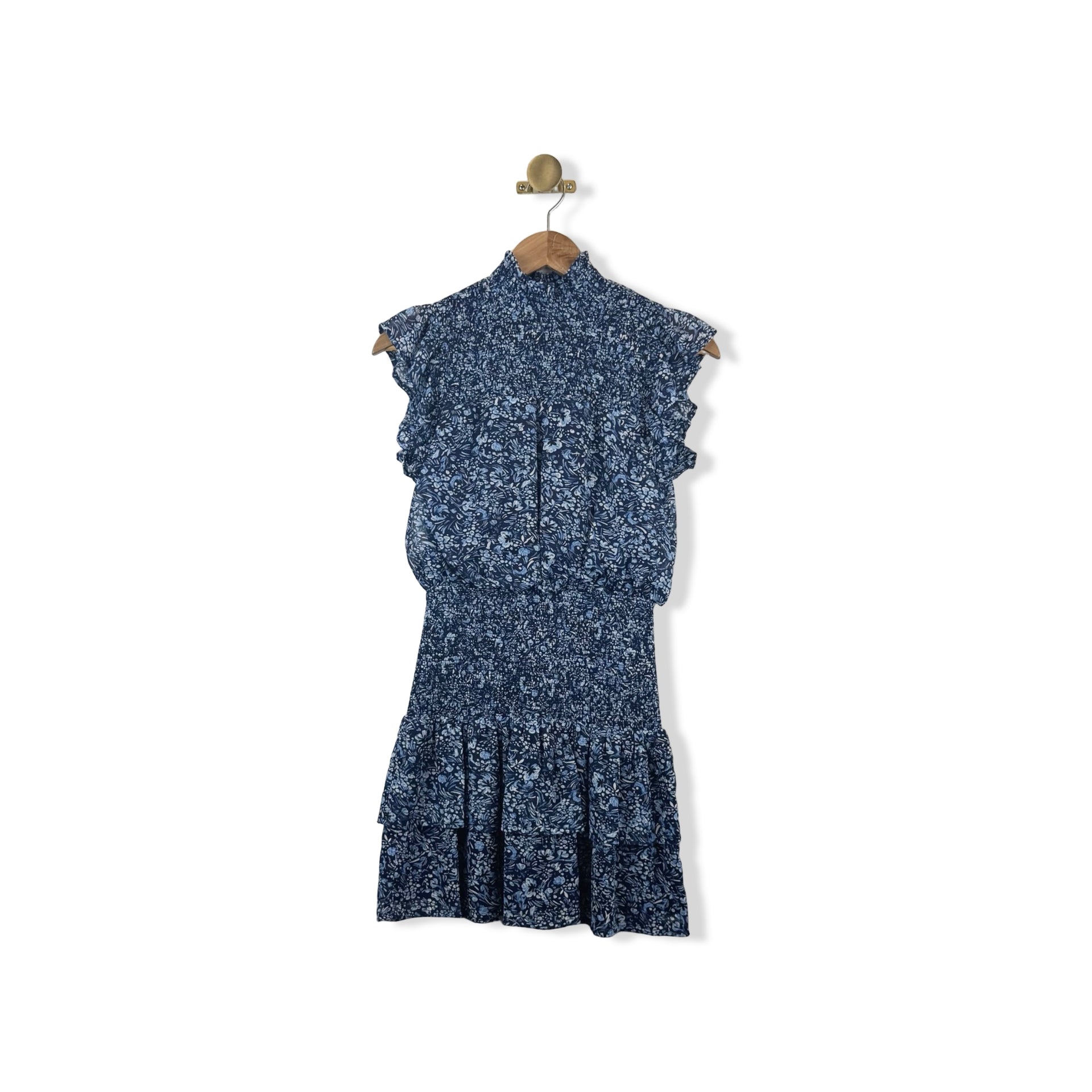 AQUA Floral Smocked Dress