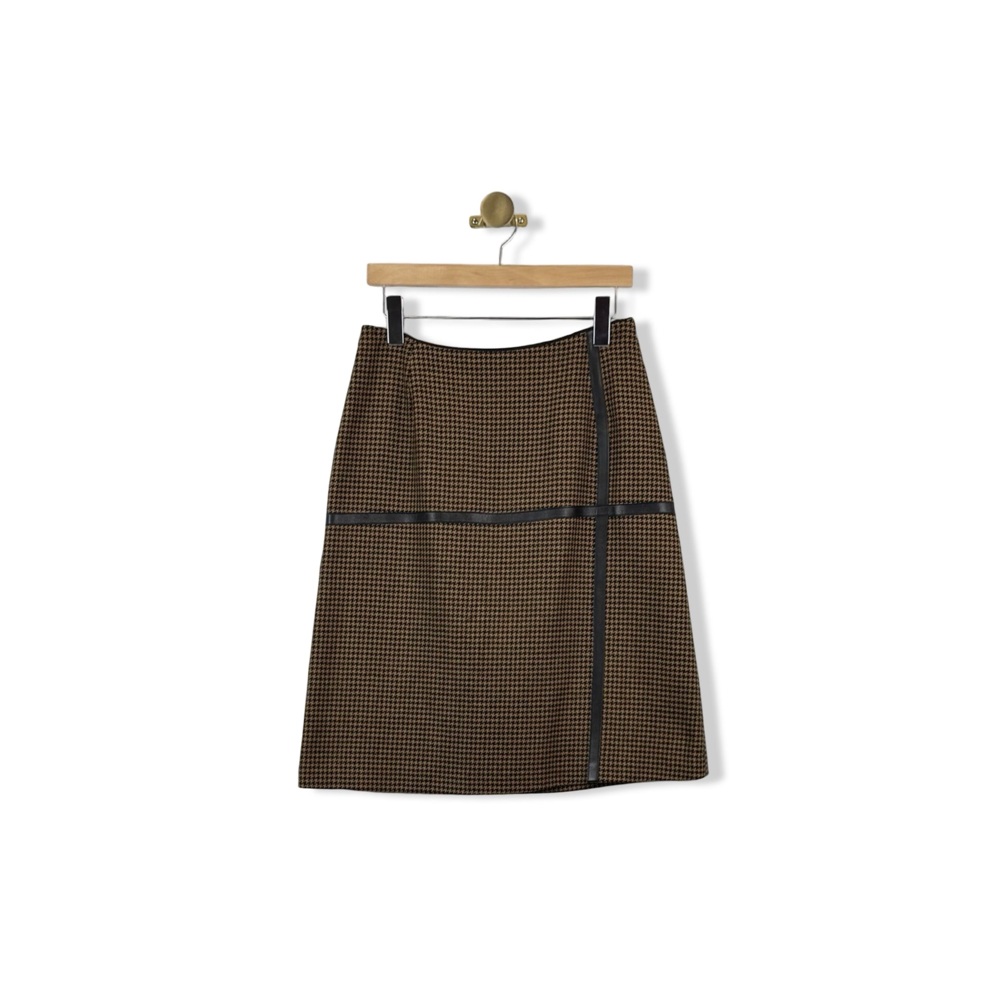 J. McLaughlin Houndstooth Midi Skirt