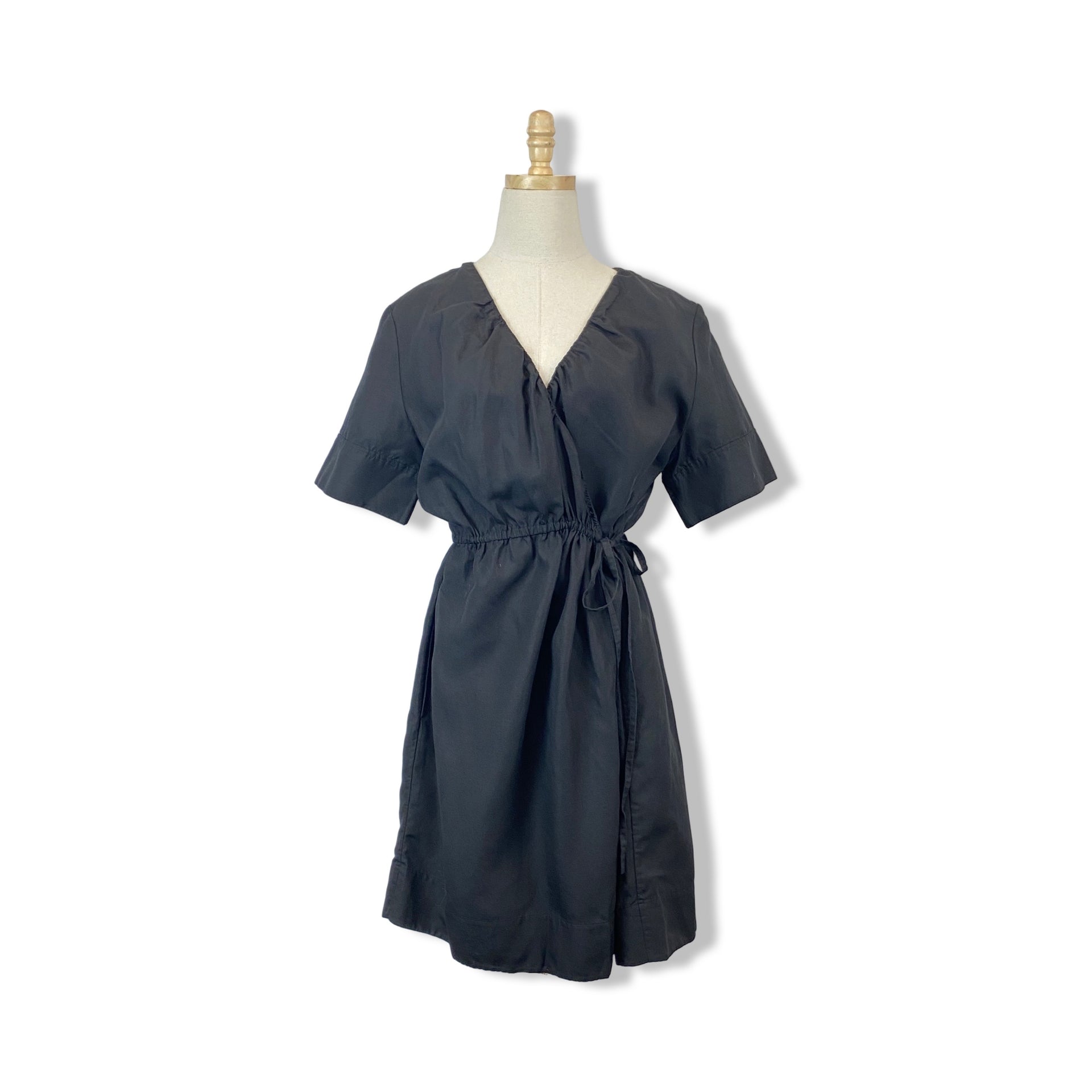 COS Mini Linen Blend Wrap Dress