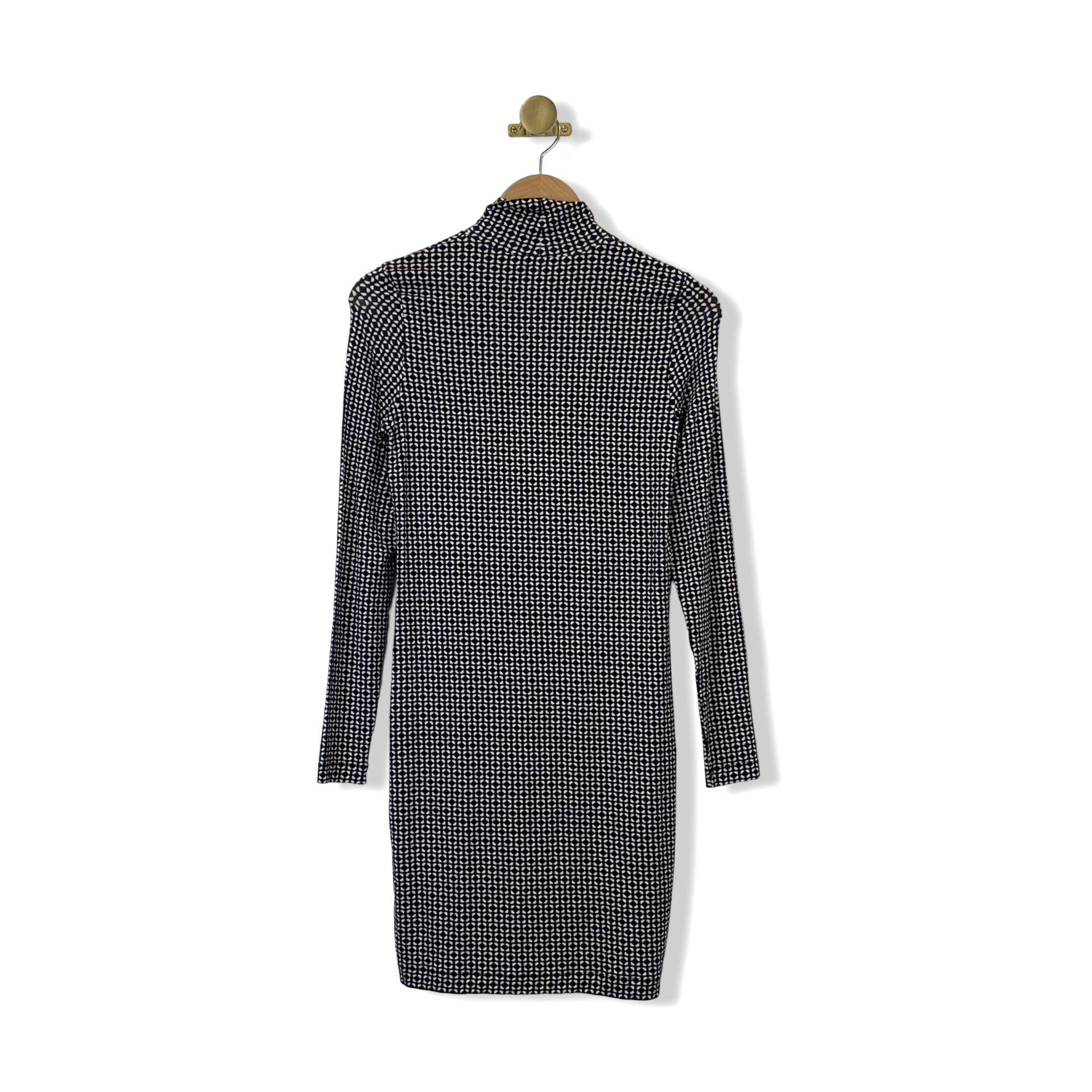 COS Printed Roll-Neck Mini Dress
