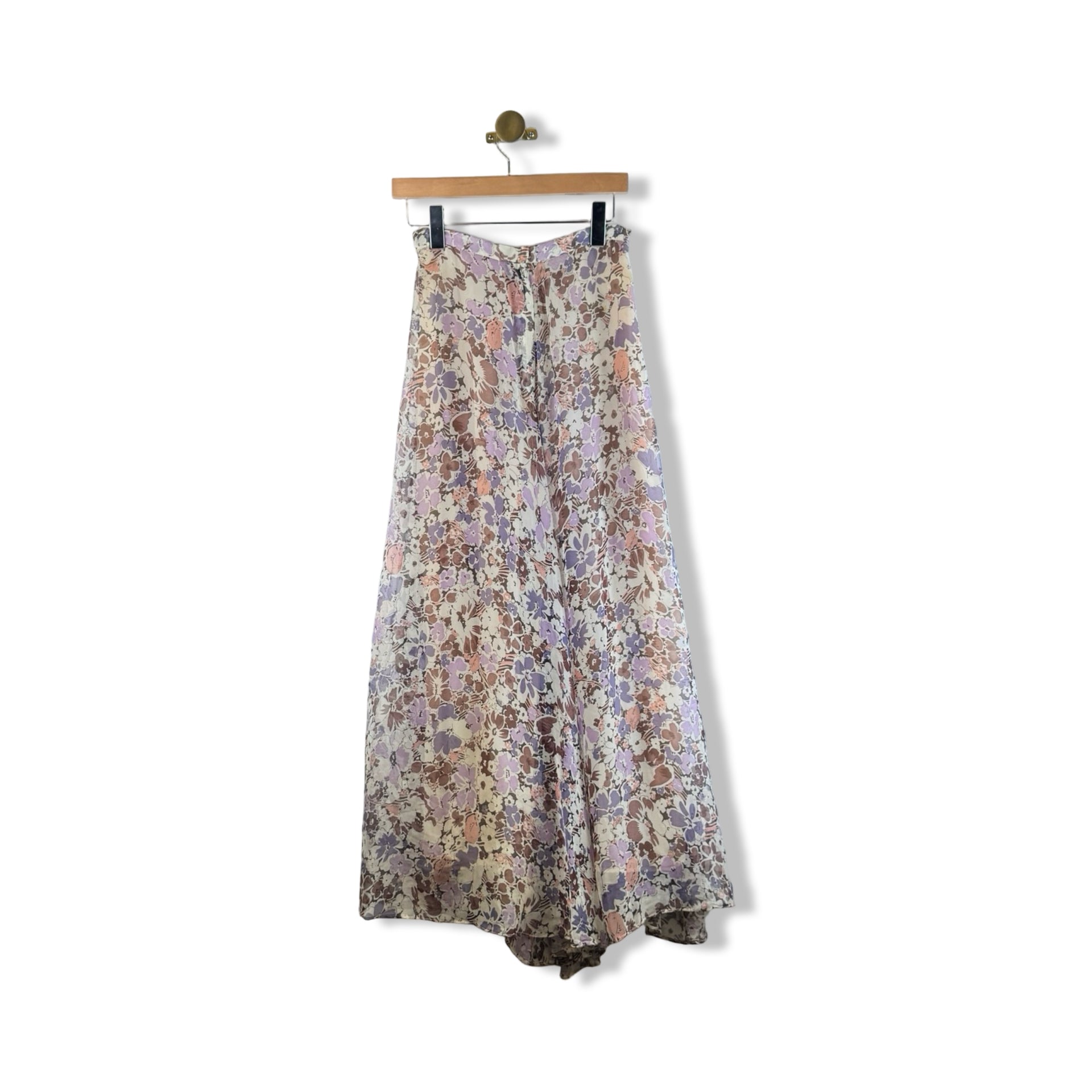 Vintage Floral Print Palazzo Pants