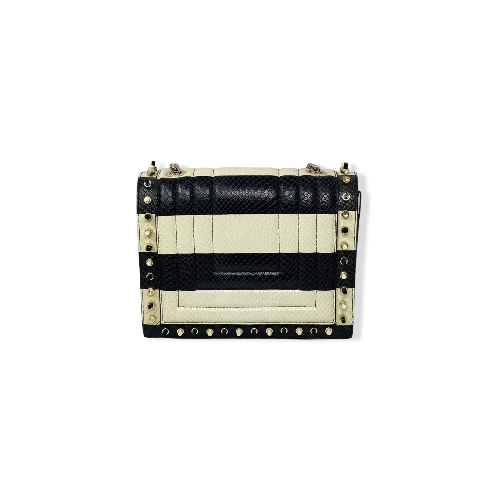 Luana Striped Studded Crossbody