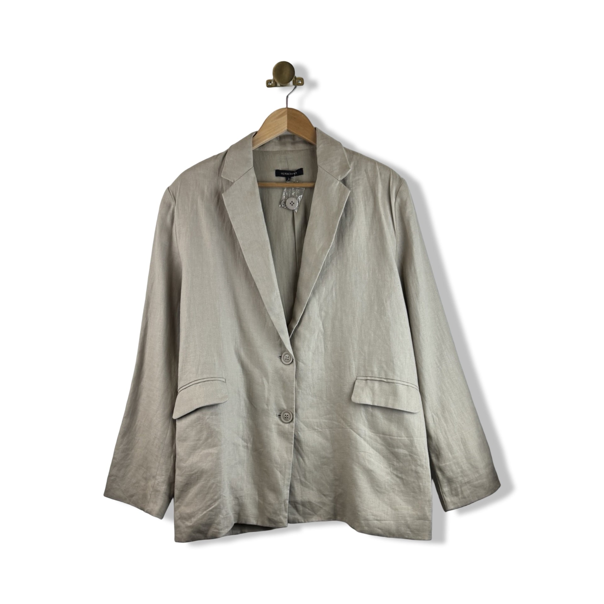 Olivaceous Linen Blazer