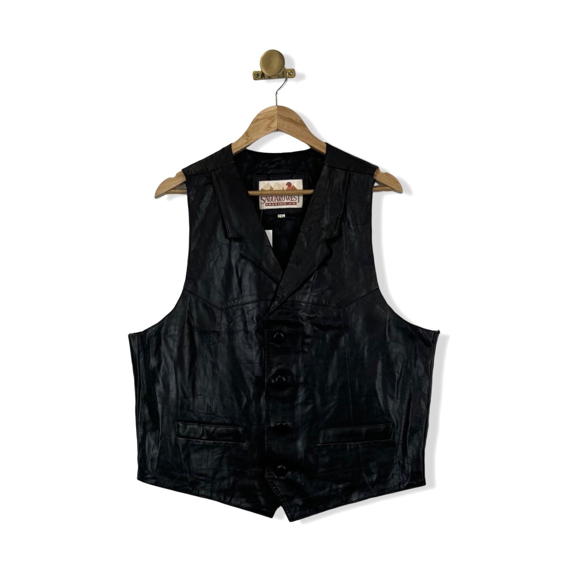 Vintage Saguaro West Leather Vest