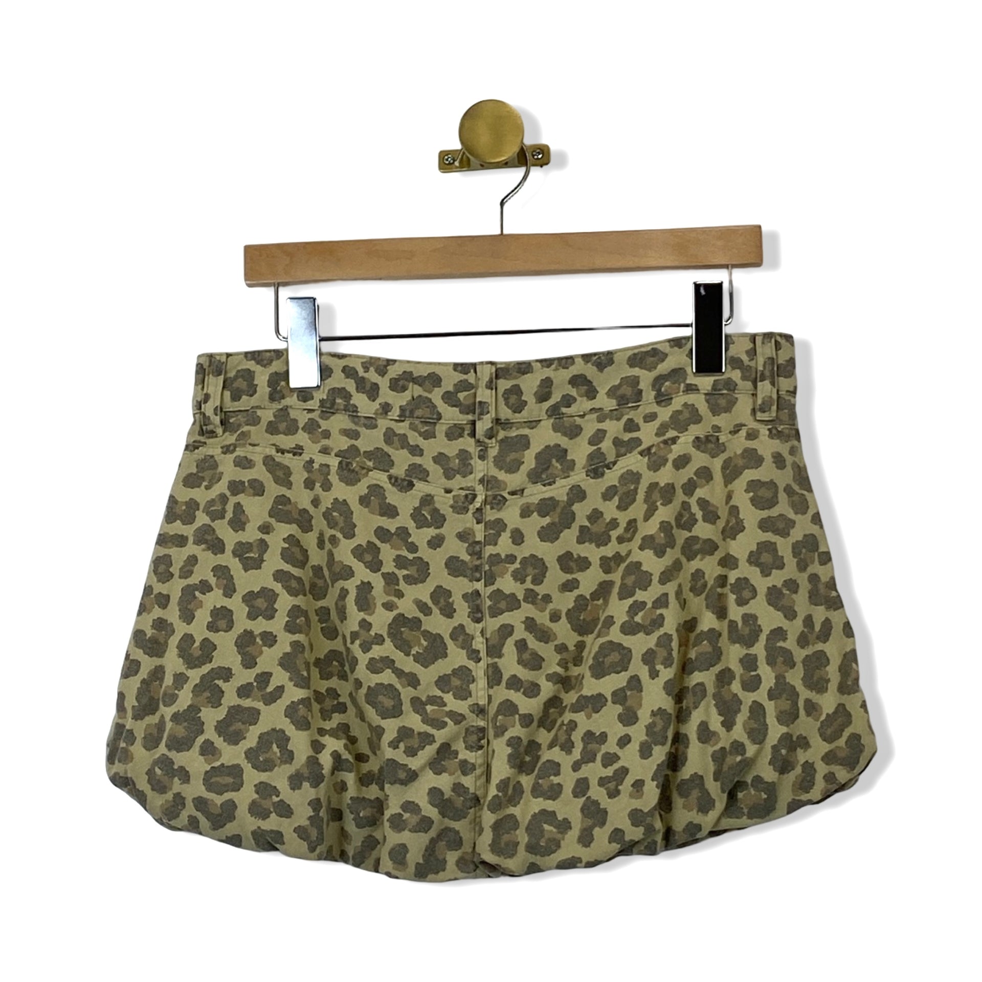 BLANKNYC Leopard Print Balloon Mini Skirt