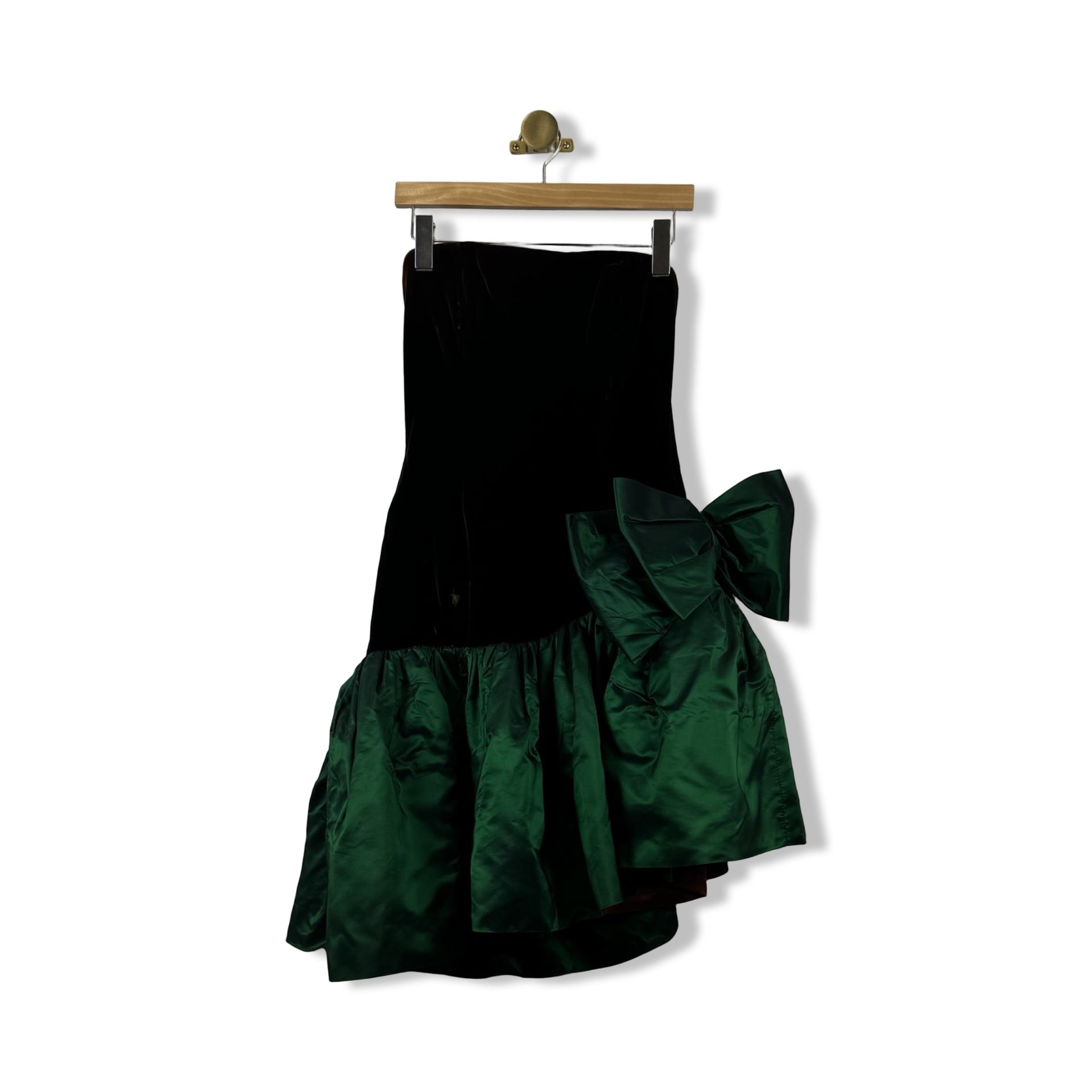 Vintage Victor Costa for Saks Fifth Avenue Velvet Strapless Dress