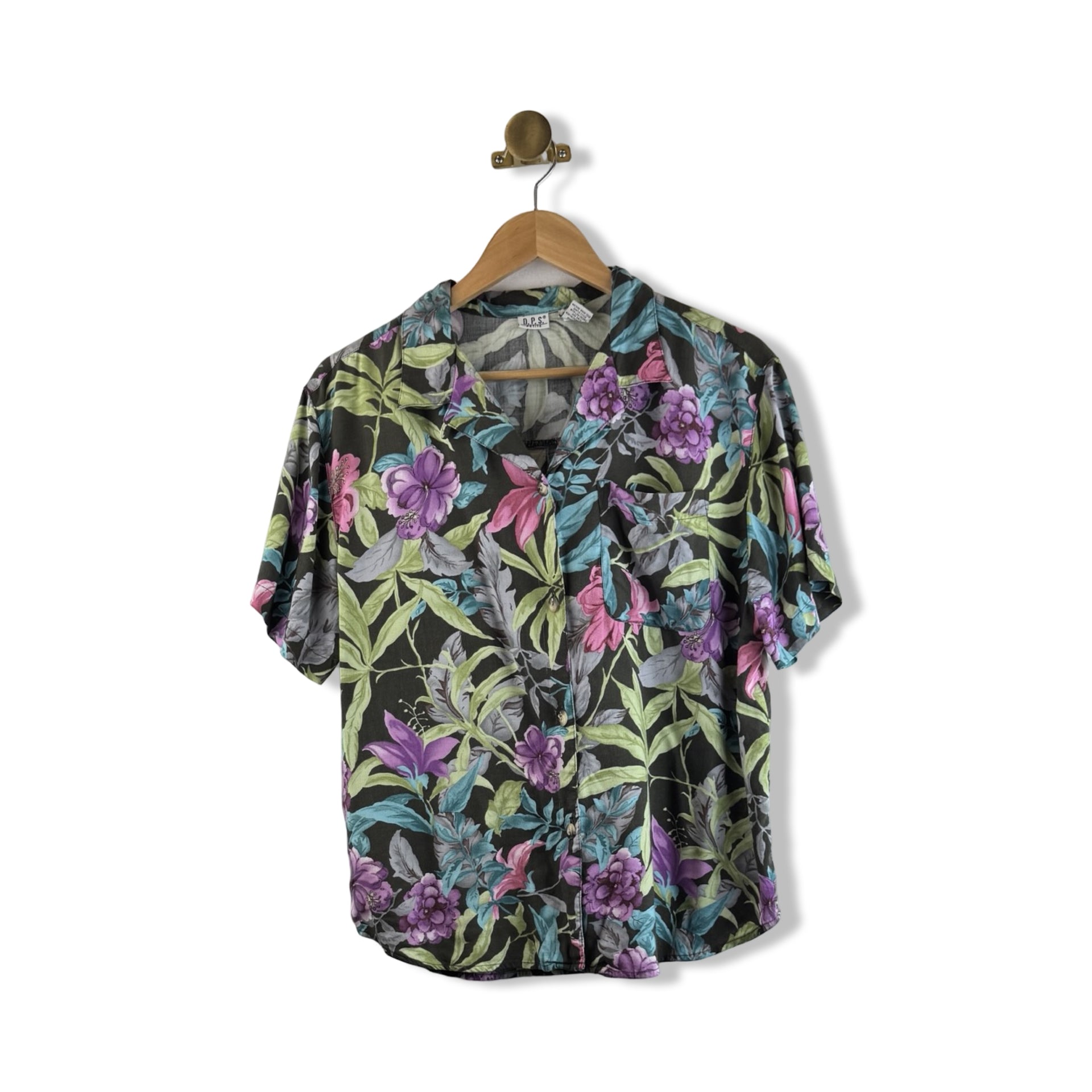 Vintage D.P.S. Petite Short Sleeve Floral Shirt