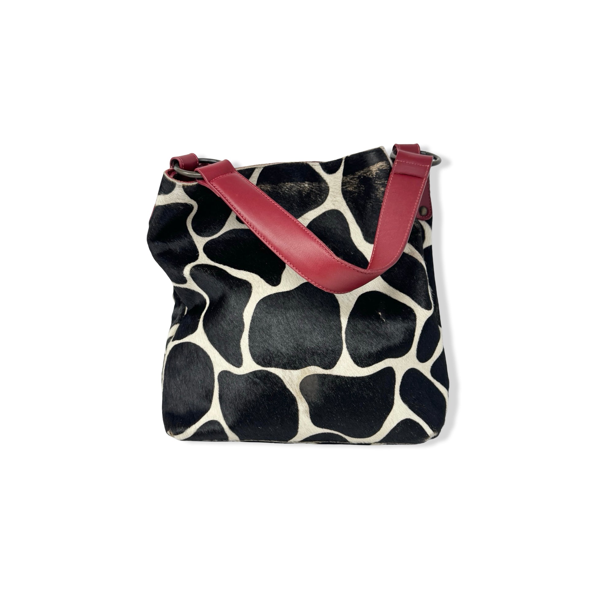 Maurizio Taiuti Ponyhair Cow Print Bag