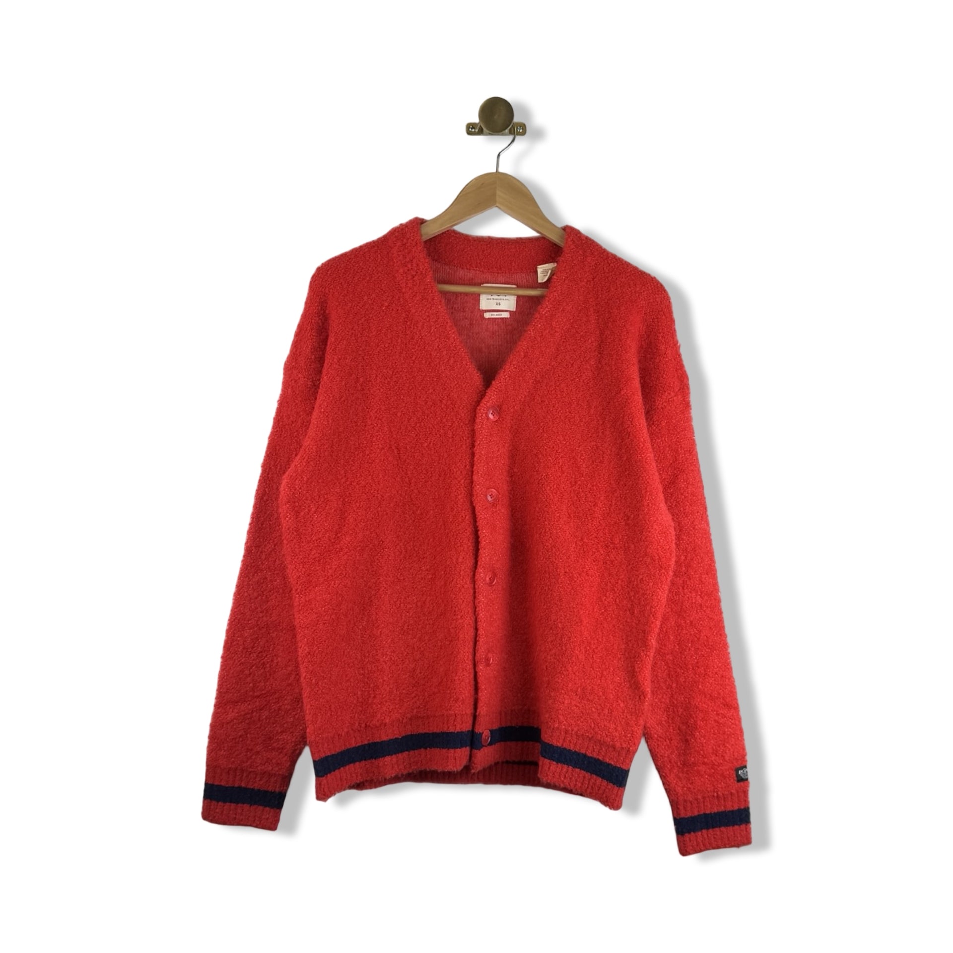 Levi's Striped Trim Boxy Cardigan