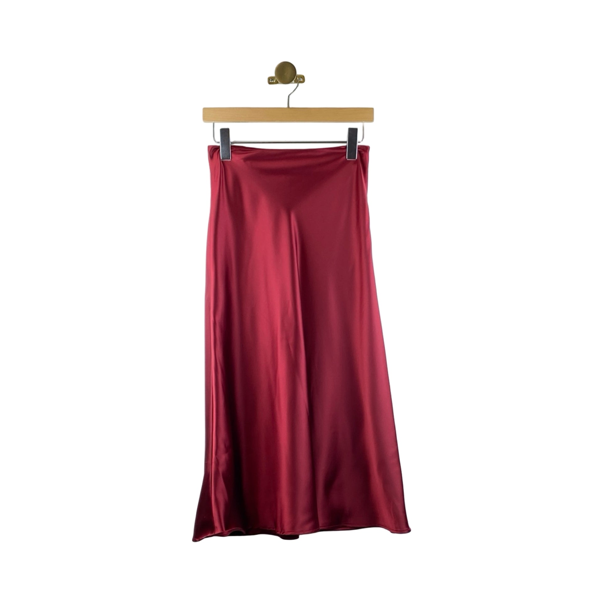 Area Stars Satin Midi Skirt