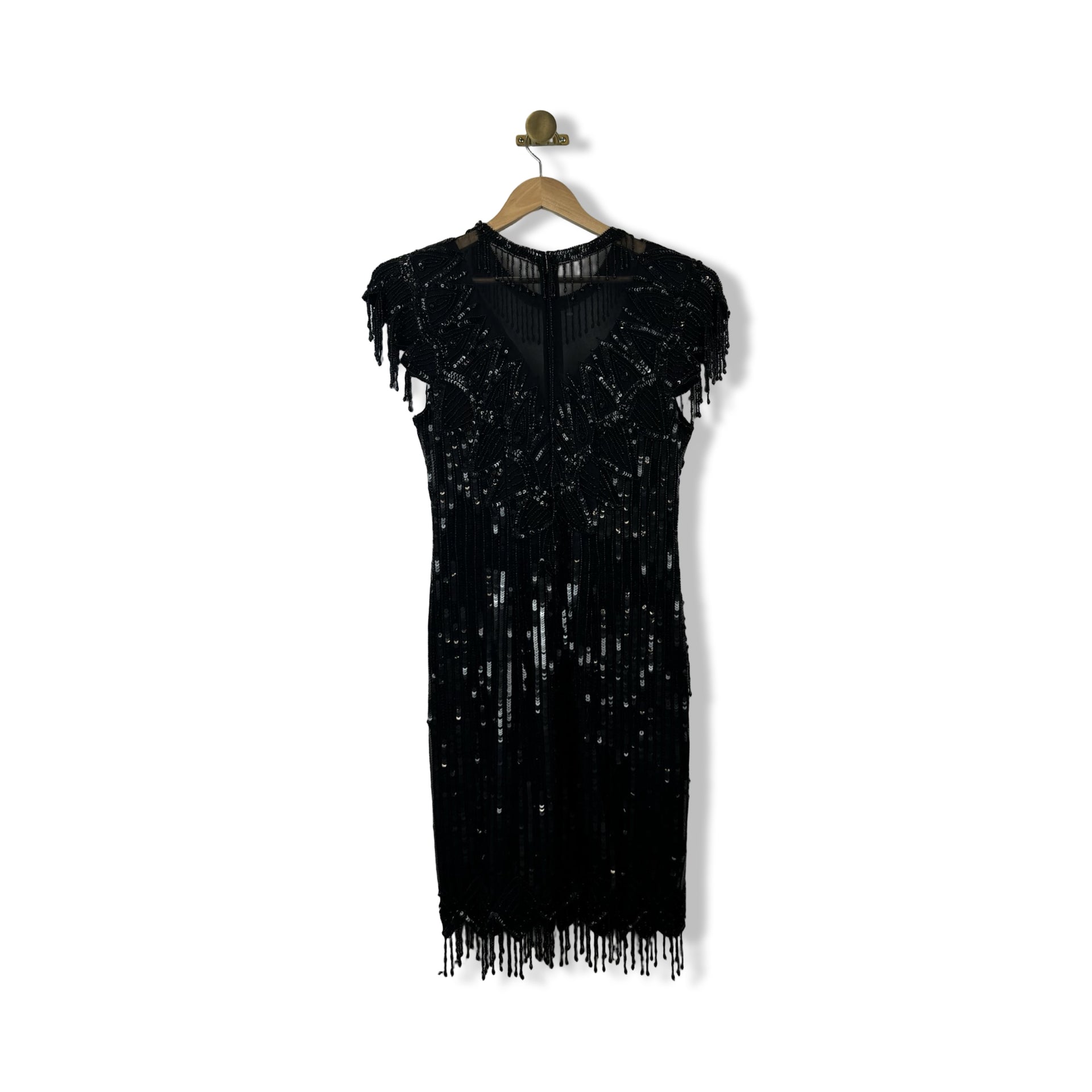 Vintage Laurence Kazar Embellished Cocktail Mini Dress