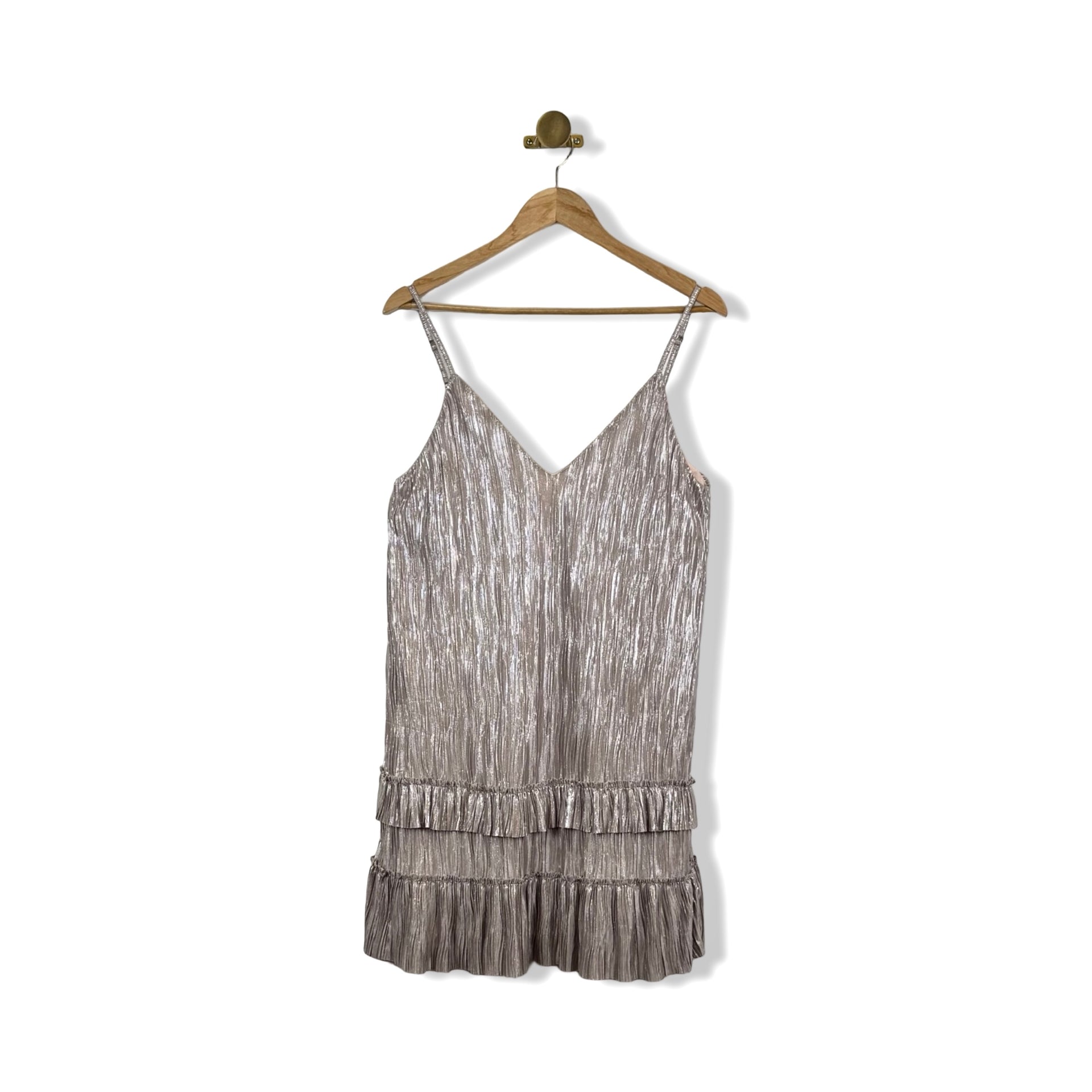 Lost & Wander Metallic Ruffle Dress