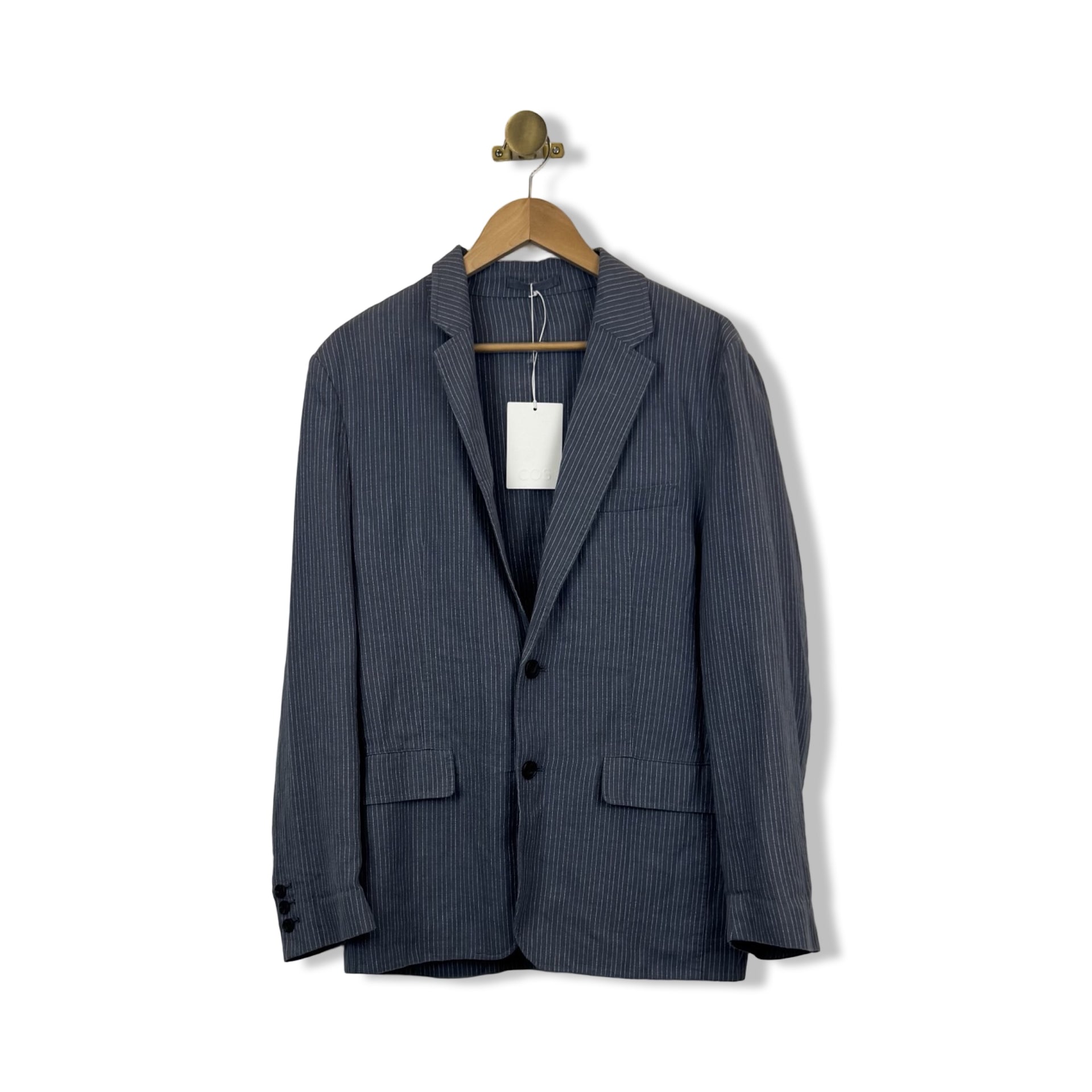 COS Pinstripe Linen Blazer