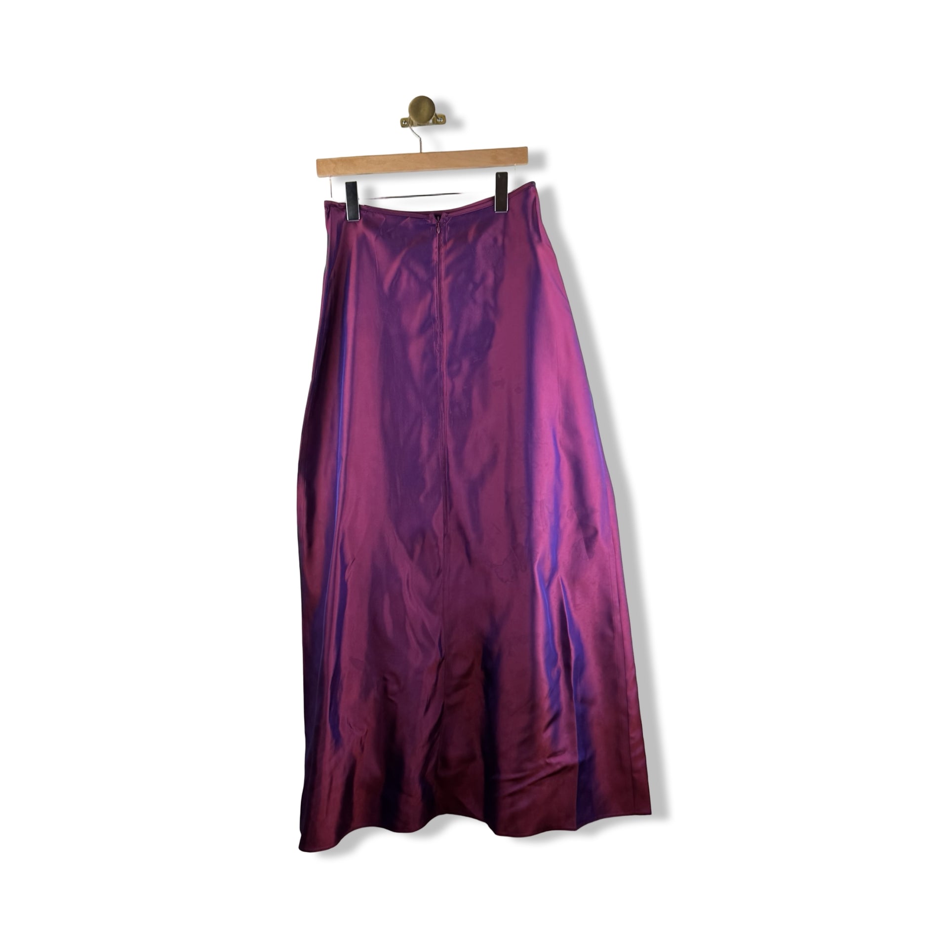 Zum Zum by Niki Livas Iridiscent Satin Midi Skirt
