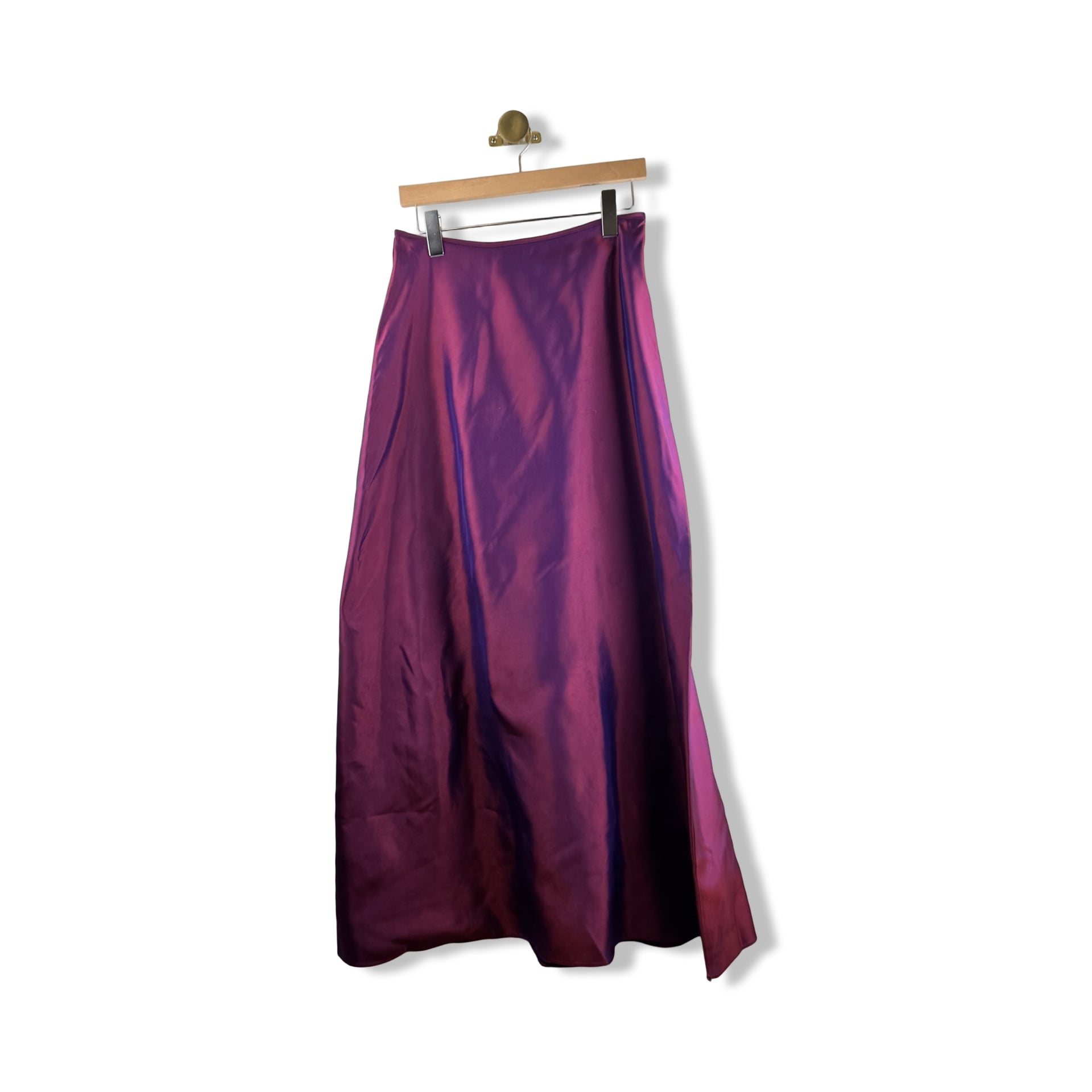 Zum Zum by Niki Livas Iridiscent Satin Midi Skirt
