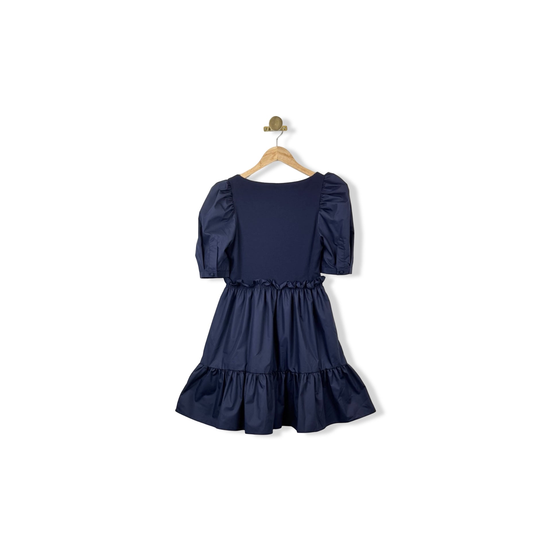 AQUA Puff Sleeve Tiered Dress