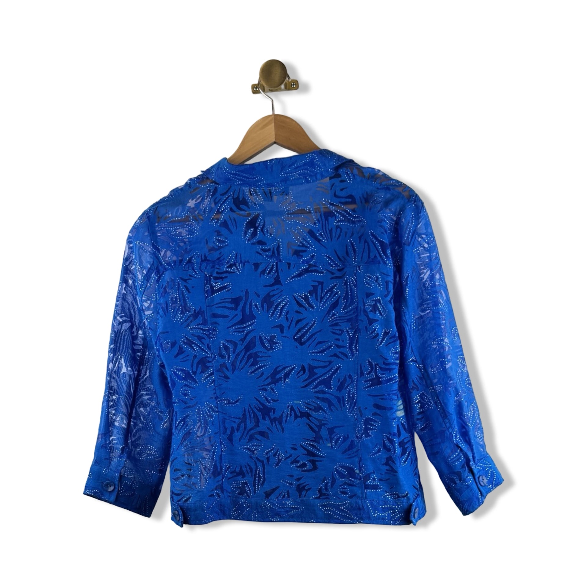 Vintage Linear Sheer Patterned Top