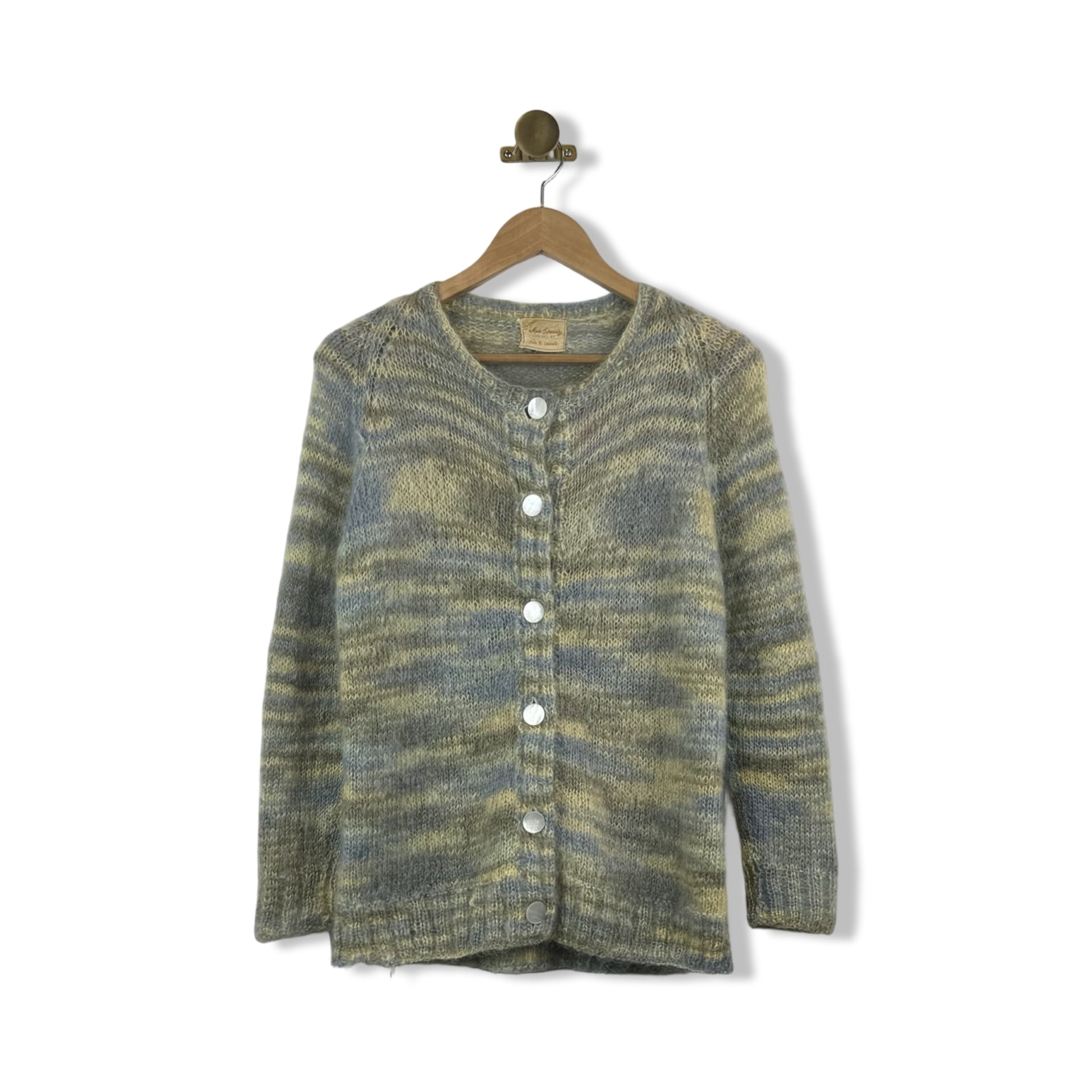 Vintage Clelia M. Ciannella Flat Freshwater Buttoned Cardigan